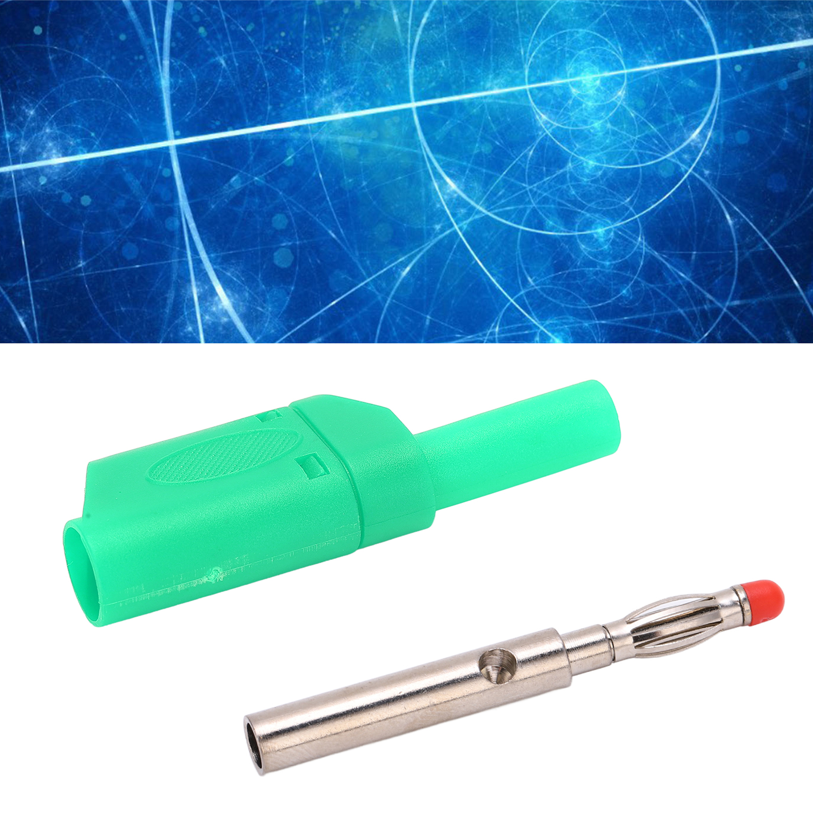 Sicherheitsbananenstecker 4,0 Mm, Spritzgegossene, Isolierte Buchse Aus Reinem Kupfer, Zubehör Für Kontrollleuchte 22.160 21.430 Grün