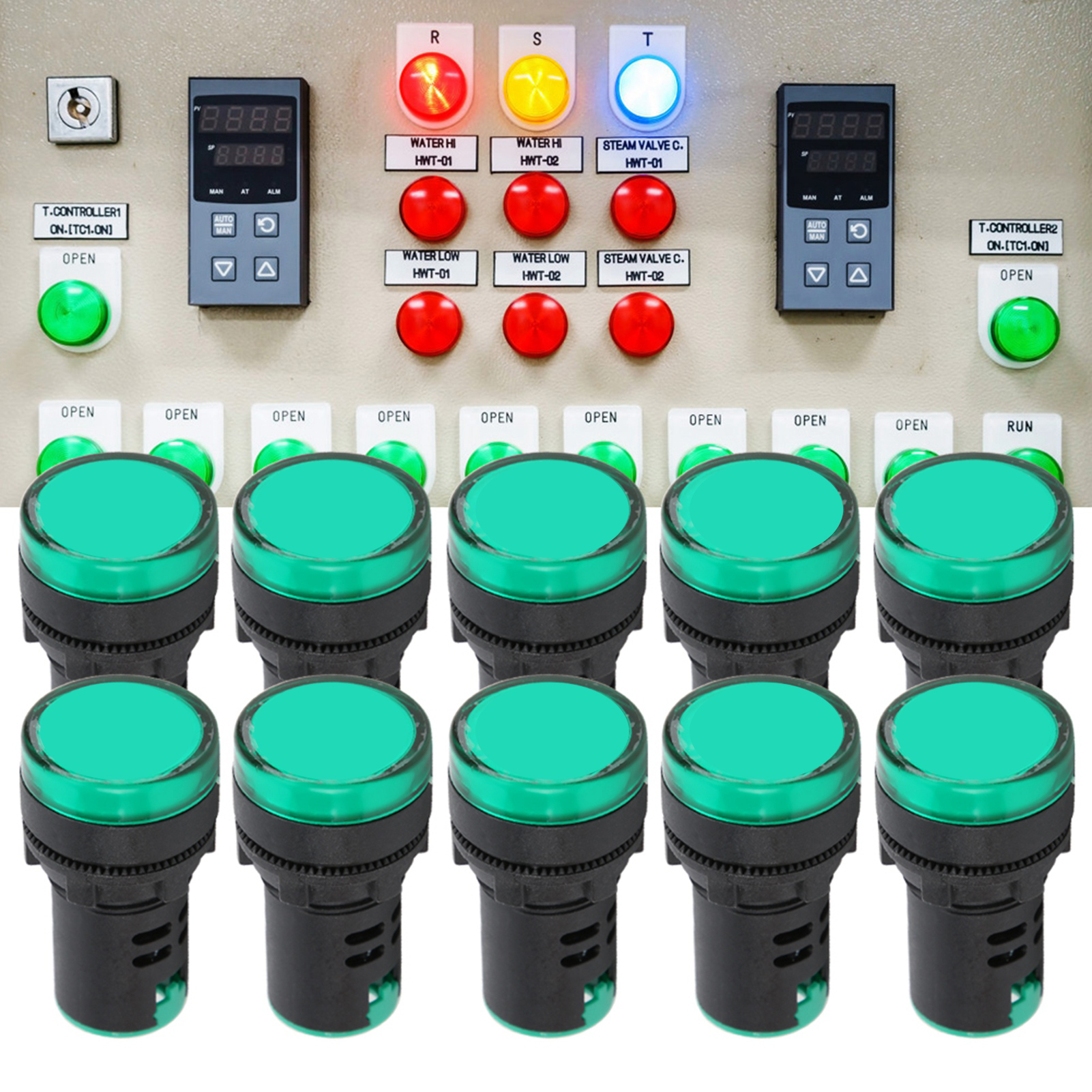 Hochleistungs-led-anzeigeleuchte Grün Ad16-22ds Ac/dc 12v