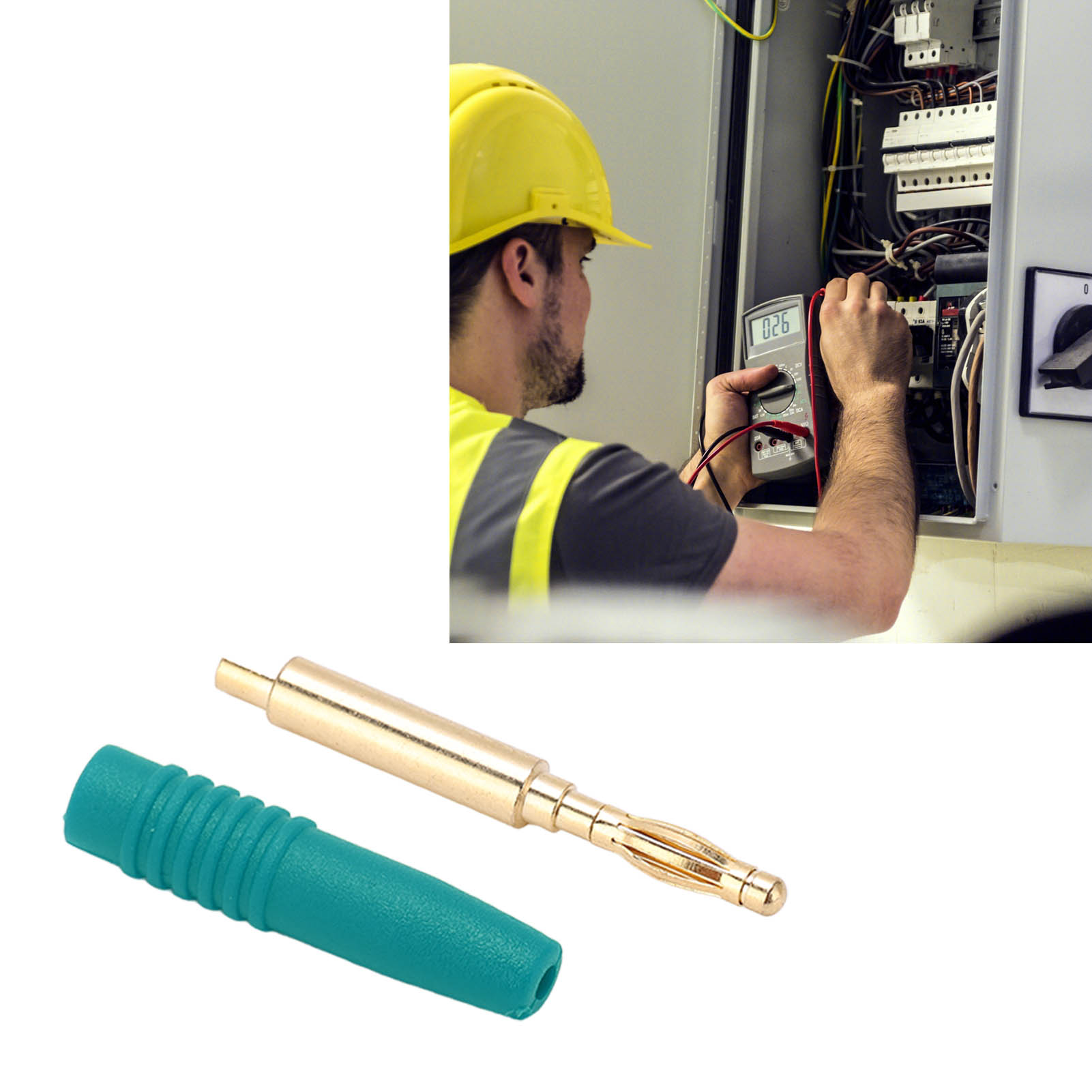 2,0-mm-bananenstecker, Vergoldete Stifte Aus Reinem Kupfer, Teststecker Aus Vollkupfer, Spritzgegossene Buchsenzubehörteile, Grün