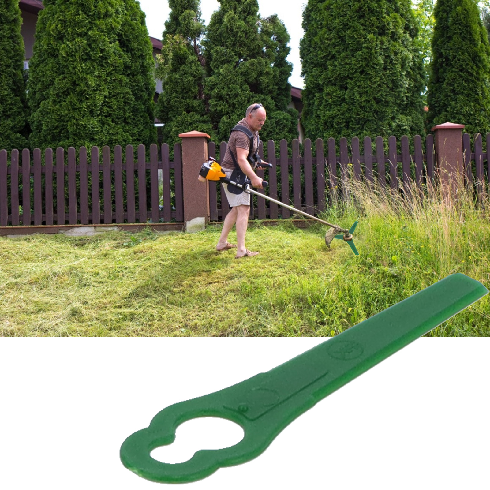 100 Kunststoff-rasenmähermesser Für Rasen Und Garten, Kantenschneider, Kunststoffmesser, Kürbisförmige Kunststoff-schneidklingen