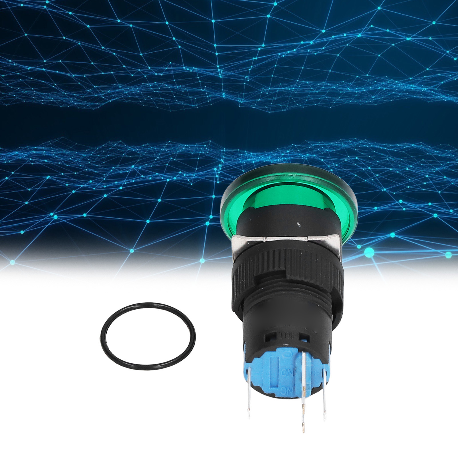Berm/bem-la16-11mds-g Sofort-drucktaster Mit Selbstverriegelung Und Kontrollleuchte, 16 Mm Pilzkopf, Grüne Leuchte, 24 V Ac/dc