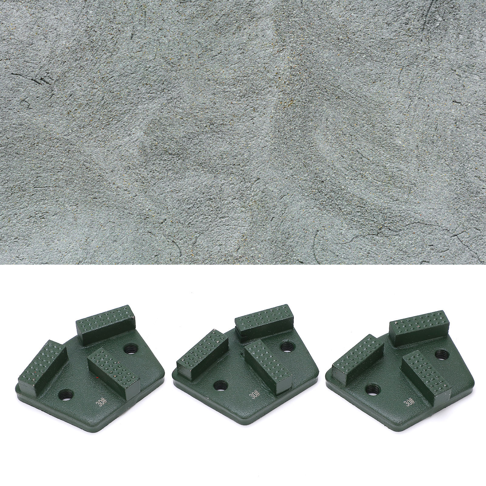 Diamantschleifblöcke, Schleifscheiben Für Beton Und Zement, Fächerzähne, 2 Löcher, Grün 30