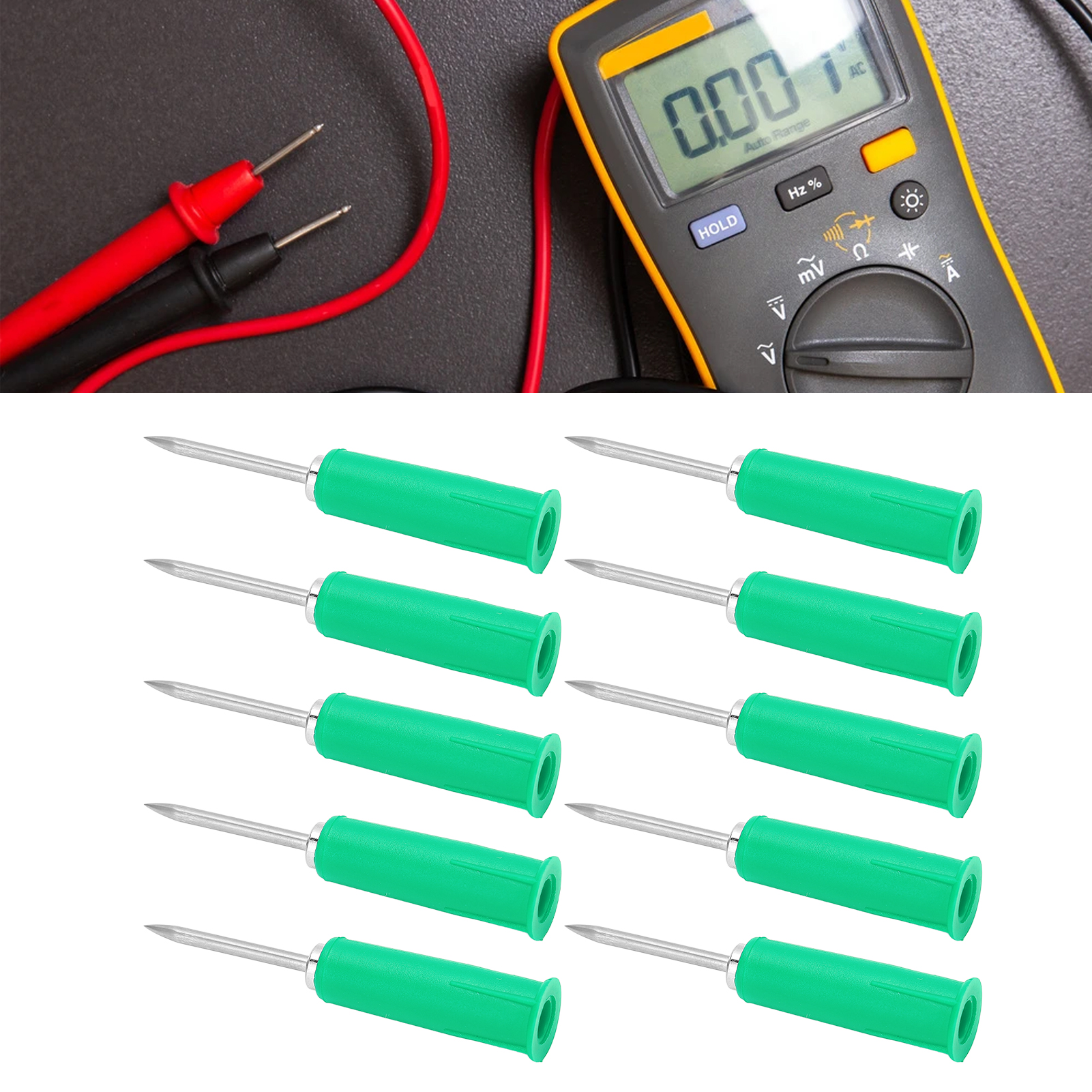 J.20014 Diy Bananenstecker-stiftadapter 2 Mm Auf 4 Mm, Multimeter-prüfspitzen-stiftadapter, Verkauft In 10er-packs, Grün.