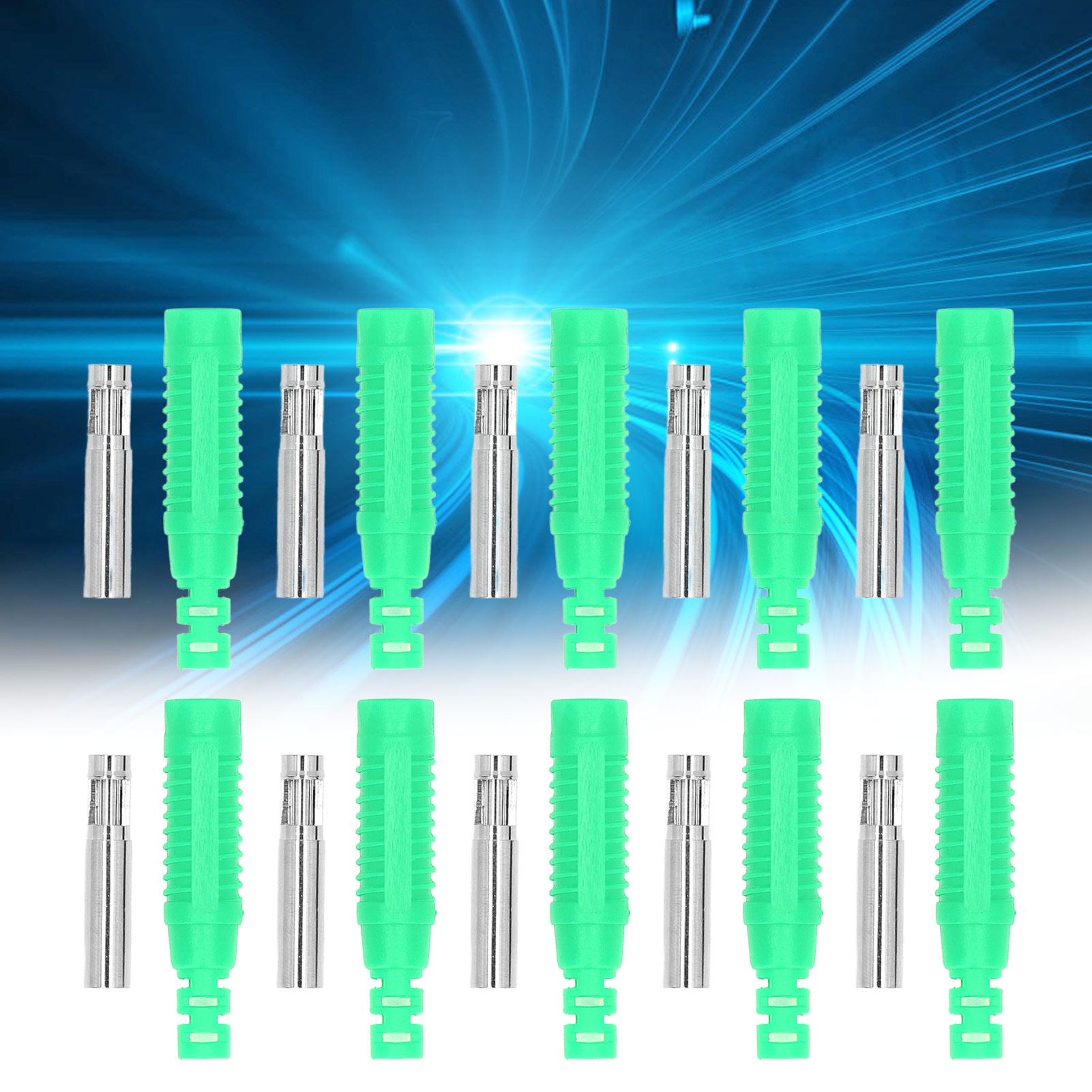 J.10031 Hochwertige Pa-laternenbuchse Aus Vollkupfer Mit Isolierrohr, Steckstecker, 10er-packung, Grün