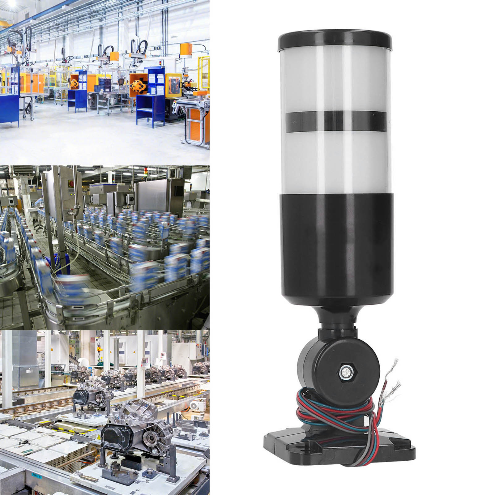 Berm® Doppellagige, Faltbare Led-warnleuchte Mit Dauerbeleuchtung Und Akustischem Warnsignal Für 12-24v Dc Industriemaschinen