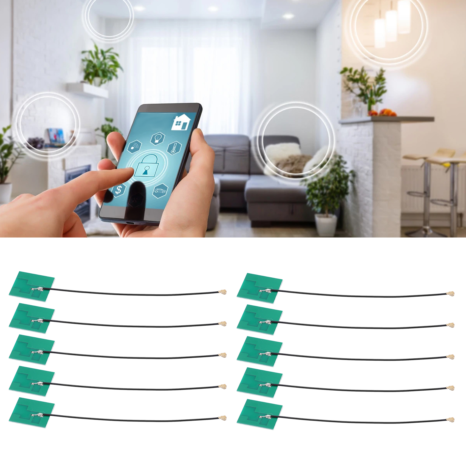 2,4-ghz-wi-fi-modul Mit Integrierter Leiterplattenantenne (nz-2.4g-pcb-003), Omnidirektionaler Patchantenne Und Ipex-schnittstelle.