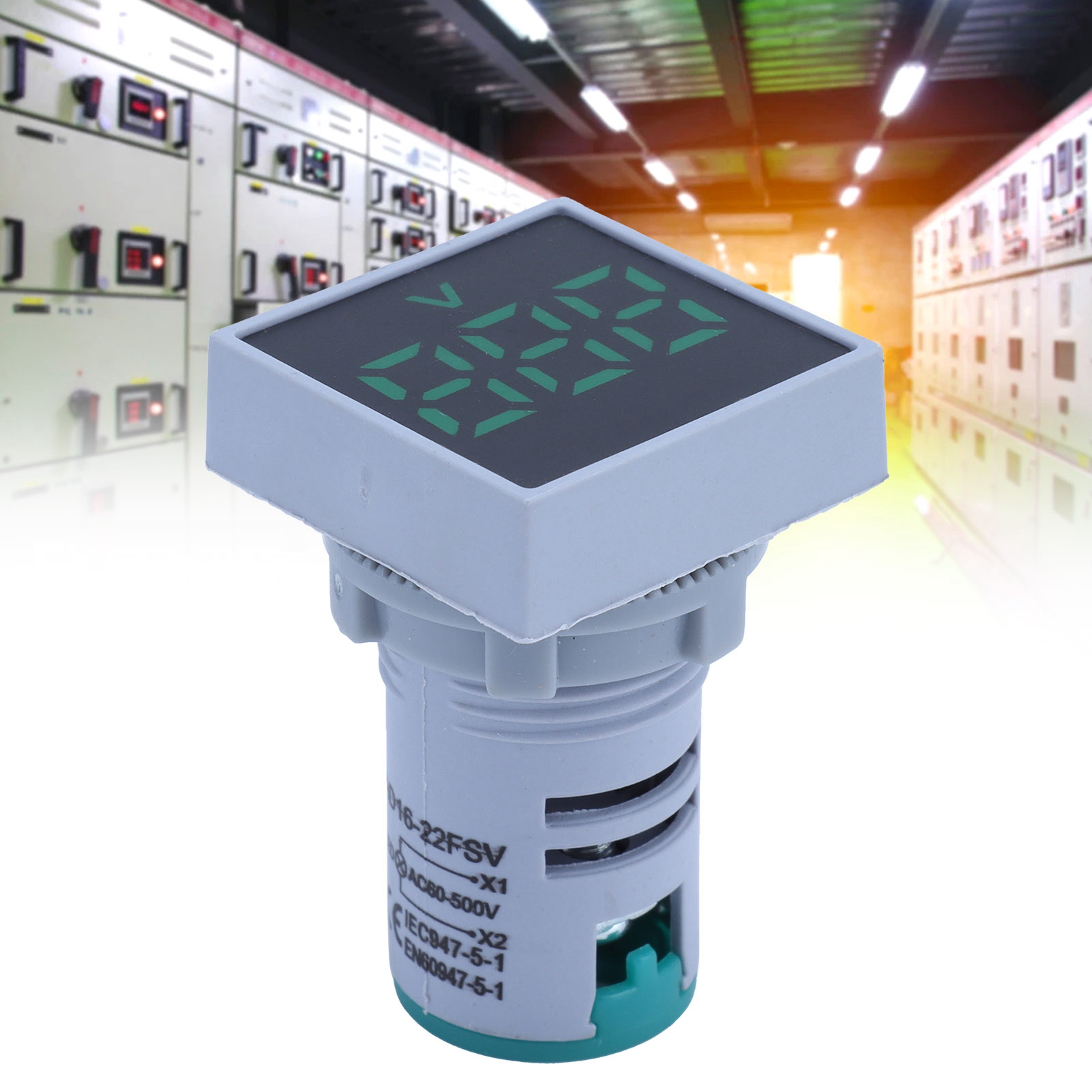 Ad16-22fsv 60500v Ac Grüne, Mattierte Bedienblende Mit Spannungsanzeigeleuchte