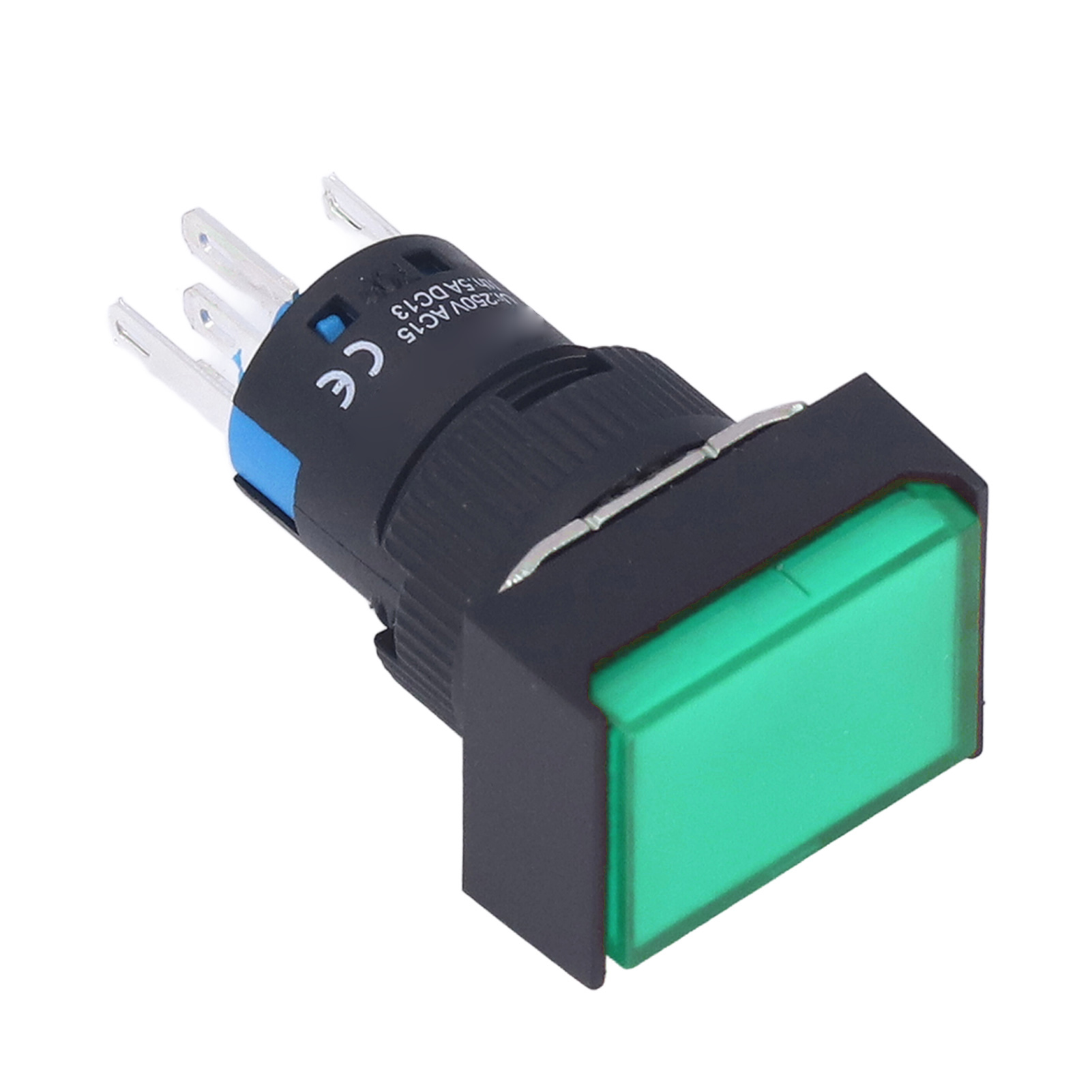 Berm/bem-la16-11ds-j Miniatur-rechteck-selbstverriegelungs-beleuchtungs-drucktaster 16 Mm, 25er-packung, 12 V, Grün