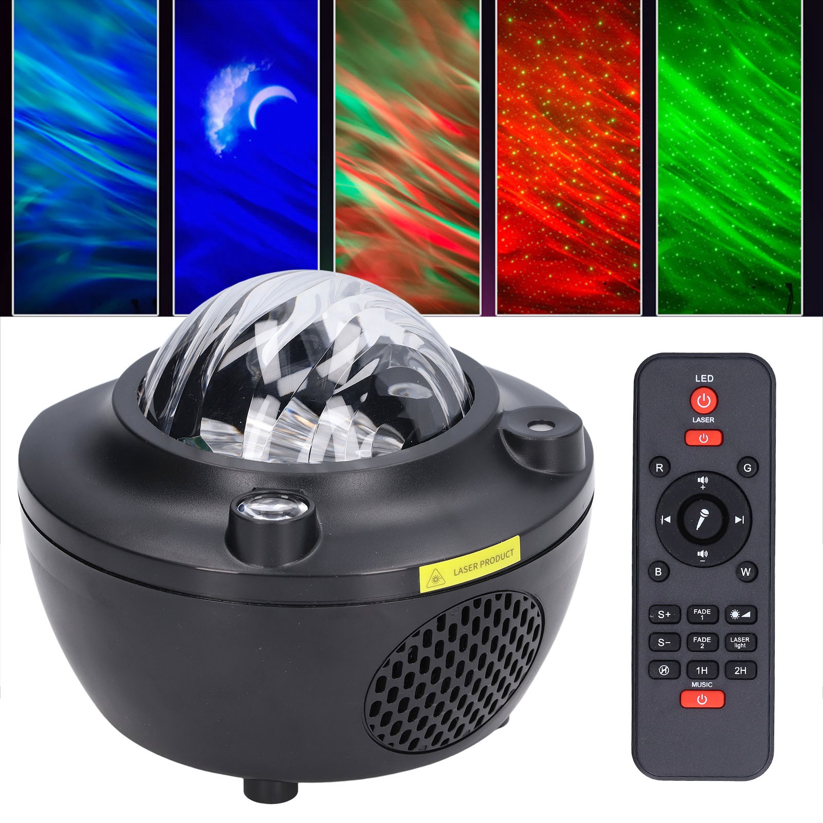 Heller Projektor, Romantische Stimmungsleuchte Für Den Innenbereich, Bluetooth-musik-stimmungsleuchte Mit Aurora-borealis-effekt, Kreatives Nachtlicht, Fernbedienung.