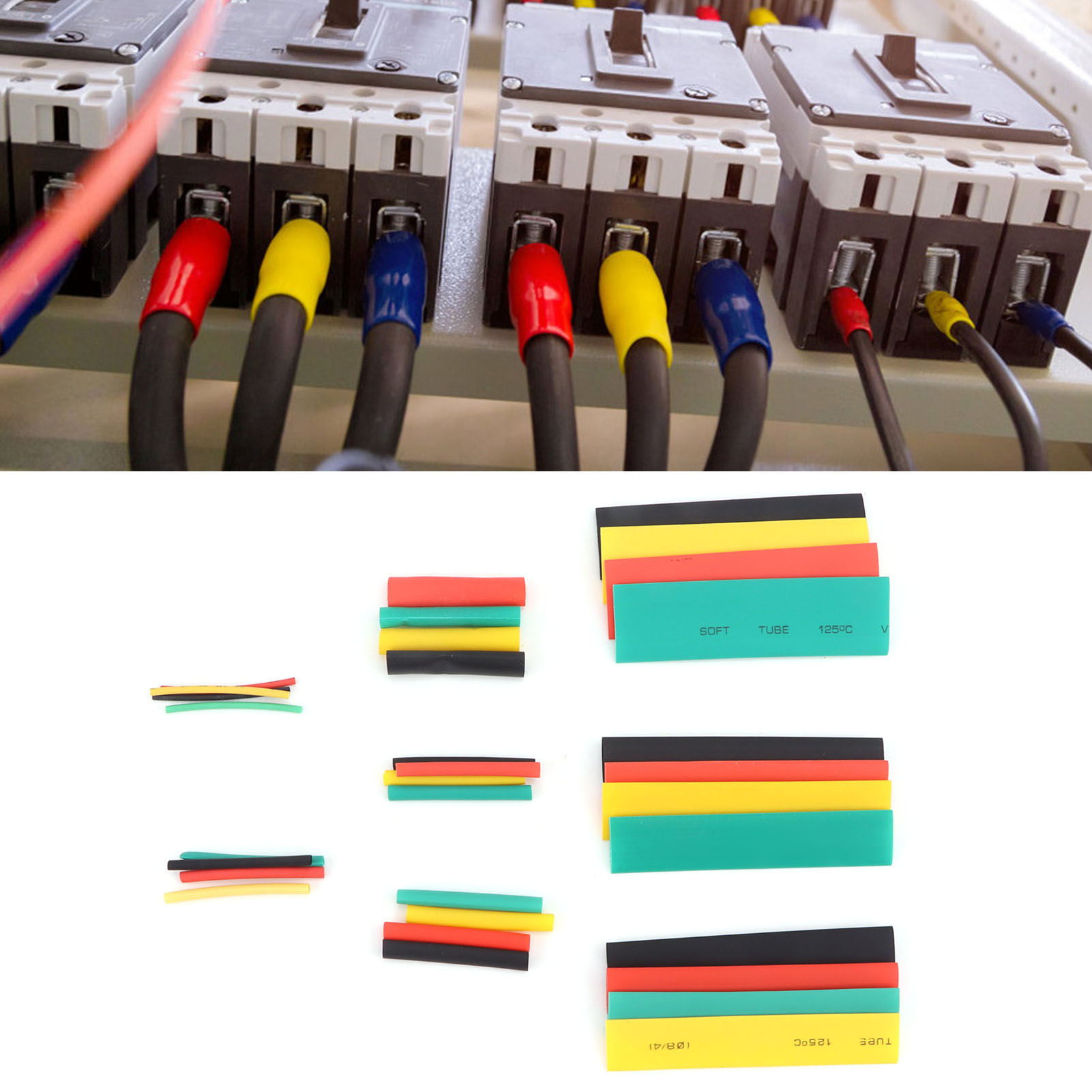 Set Mit 328 Farbigen Schrumpfschläuchen
