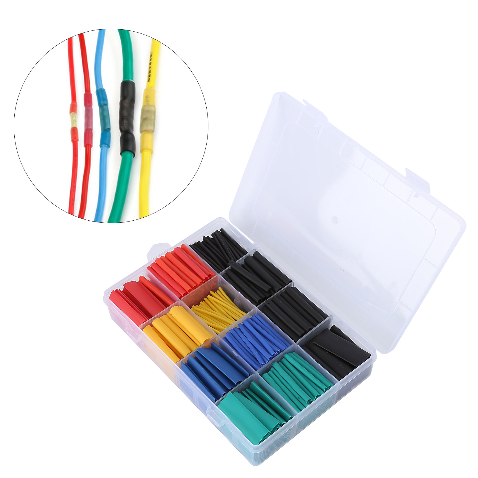 Packung Mit 530 Farbigen, Isolierenden Und Flammhemmenden Schrumpfschläuchen Zur Reparatur Und Zum Schutz Von Stromkabeln