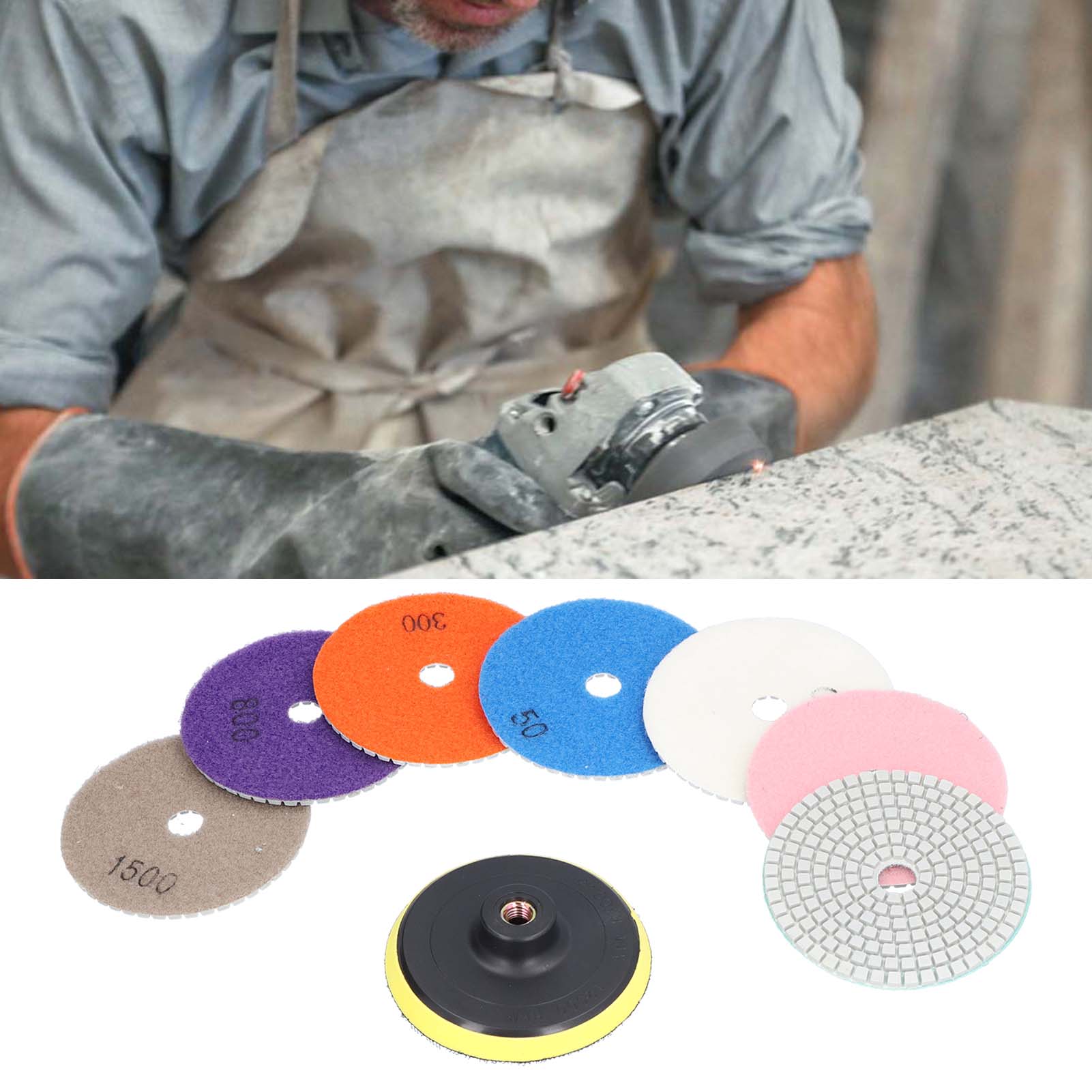 4-zoll-diamantschleifscheiben, 8-teiliges Set