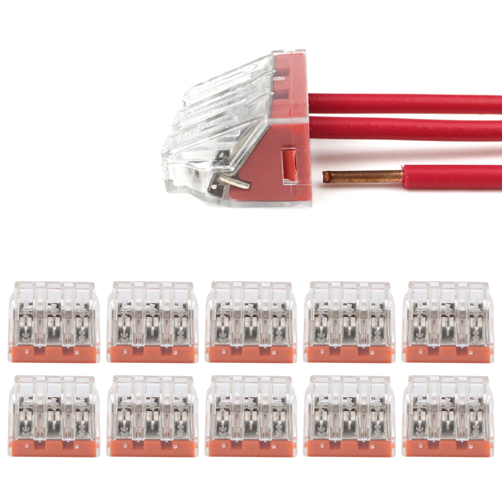 Packung Mit 10 Drahtverbindern, Pct-103d Schnellverbinder