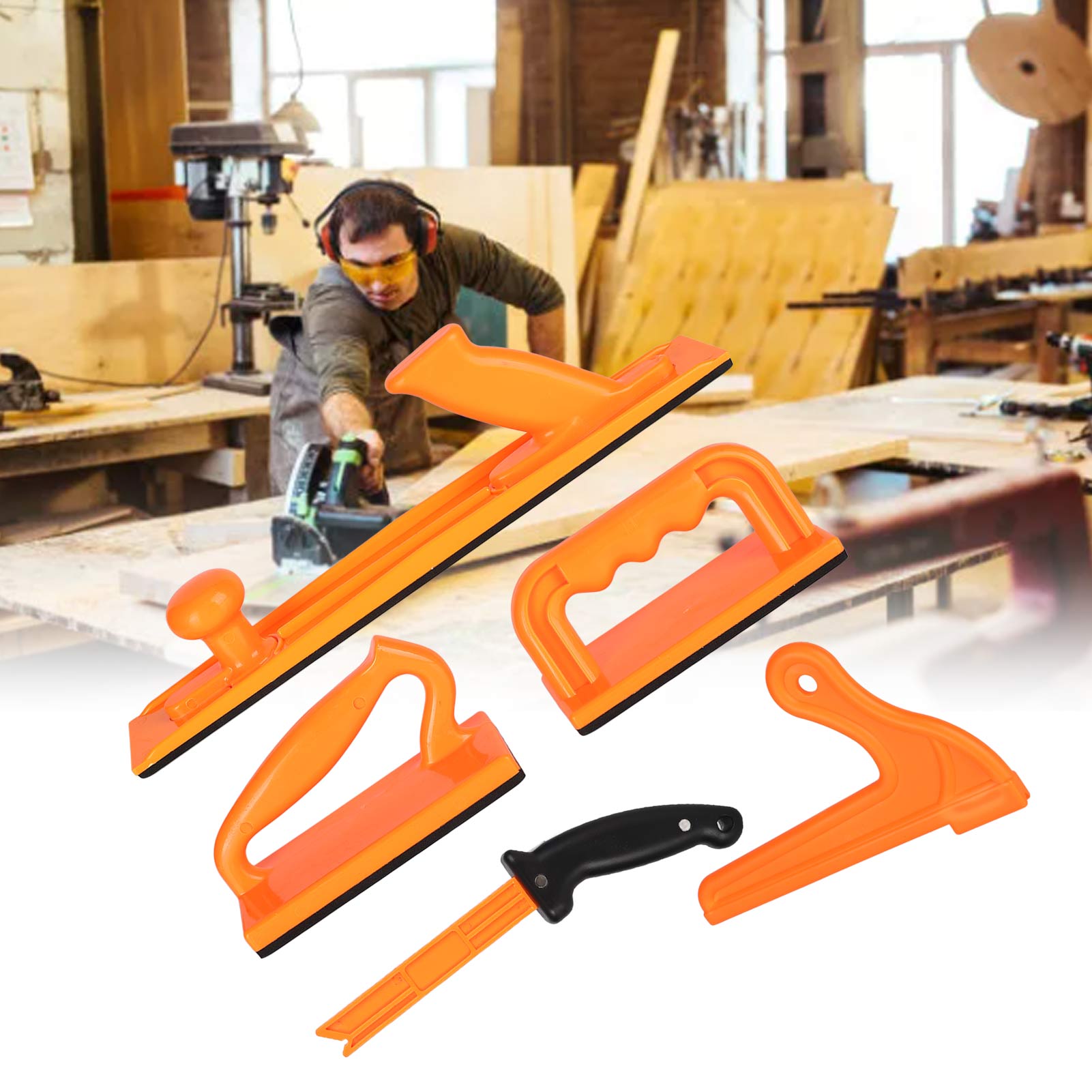 Set Mit 5 Sicherheitsgriffen Für Die Holzbearbeitung
