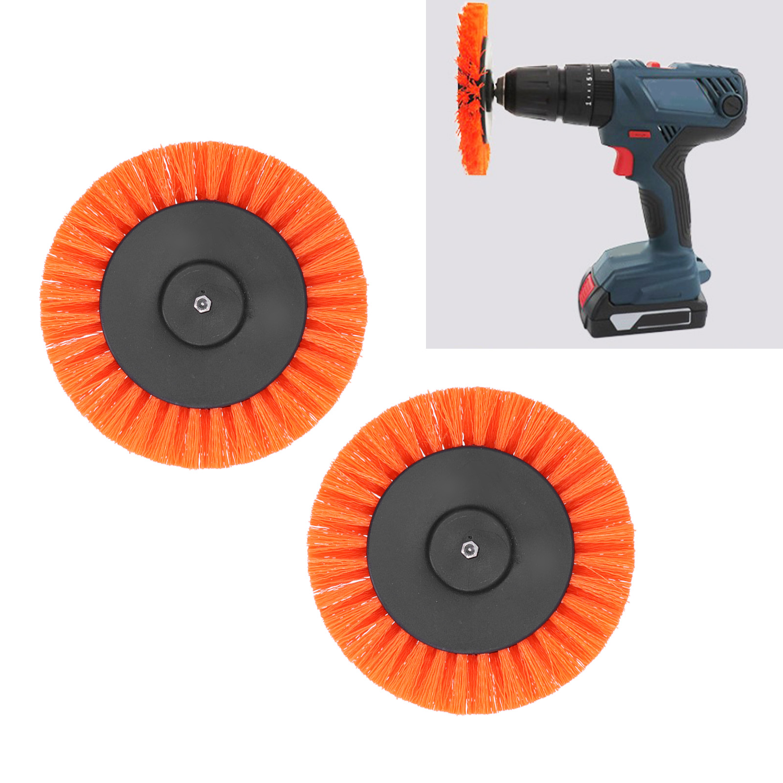 Oranger Bürstenkopf Für 3,5-zoll-bohrmaschine