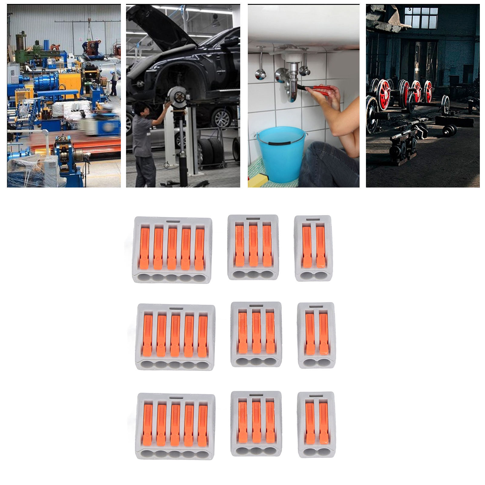 90 Pct-212/213/215 Kompakt-kabelverbinder, Zuglaschenklemmen, Schnellanschluss-kompakt-kabelverbinder, Orange