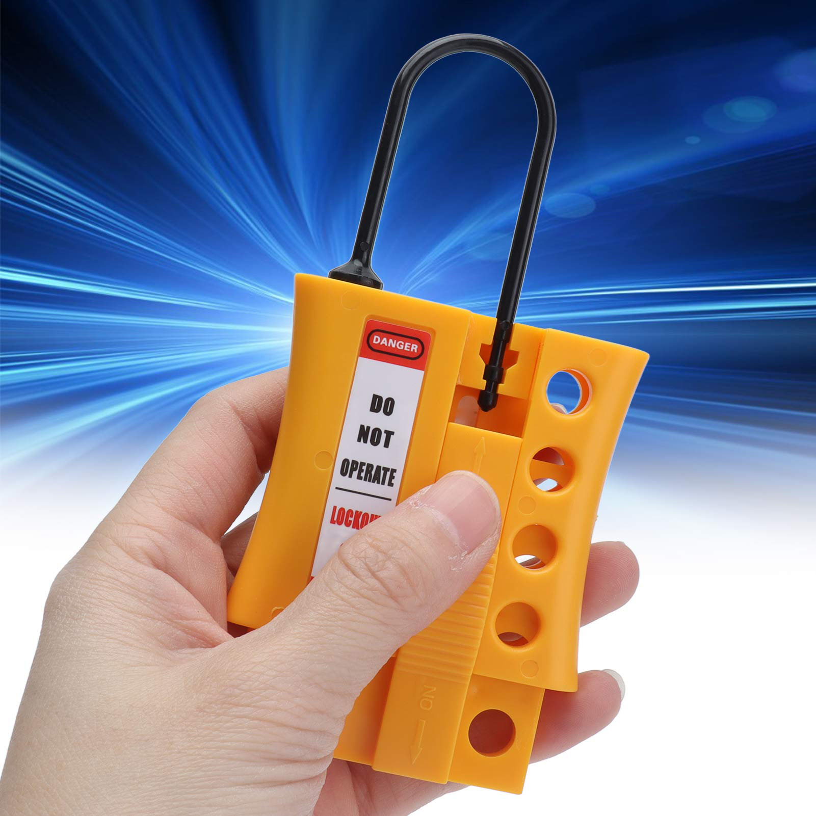 Industriesicherheitsschloss Mit 3 Mm Durchmesser, 4-loch-isolierriegel, Nylon-verriegelungshaken, Verlängerung, Energieisolierung, Stopp, Wartung, Loto-sicherheitsschloss