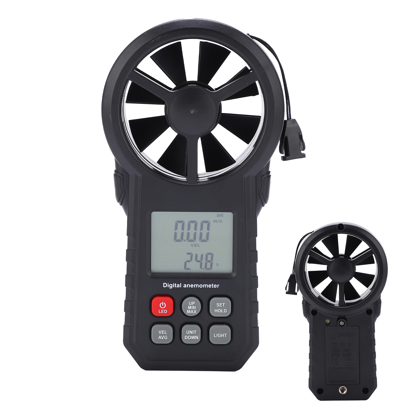 Orangefarbenes Anemometer Ms6252a – Neutrale Produktmerkmale: Inklusive Luftstrommessung