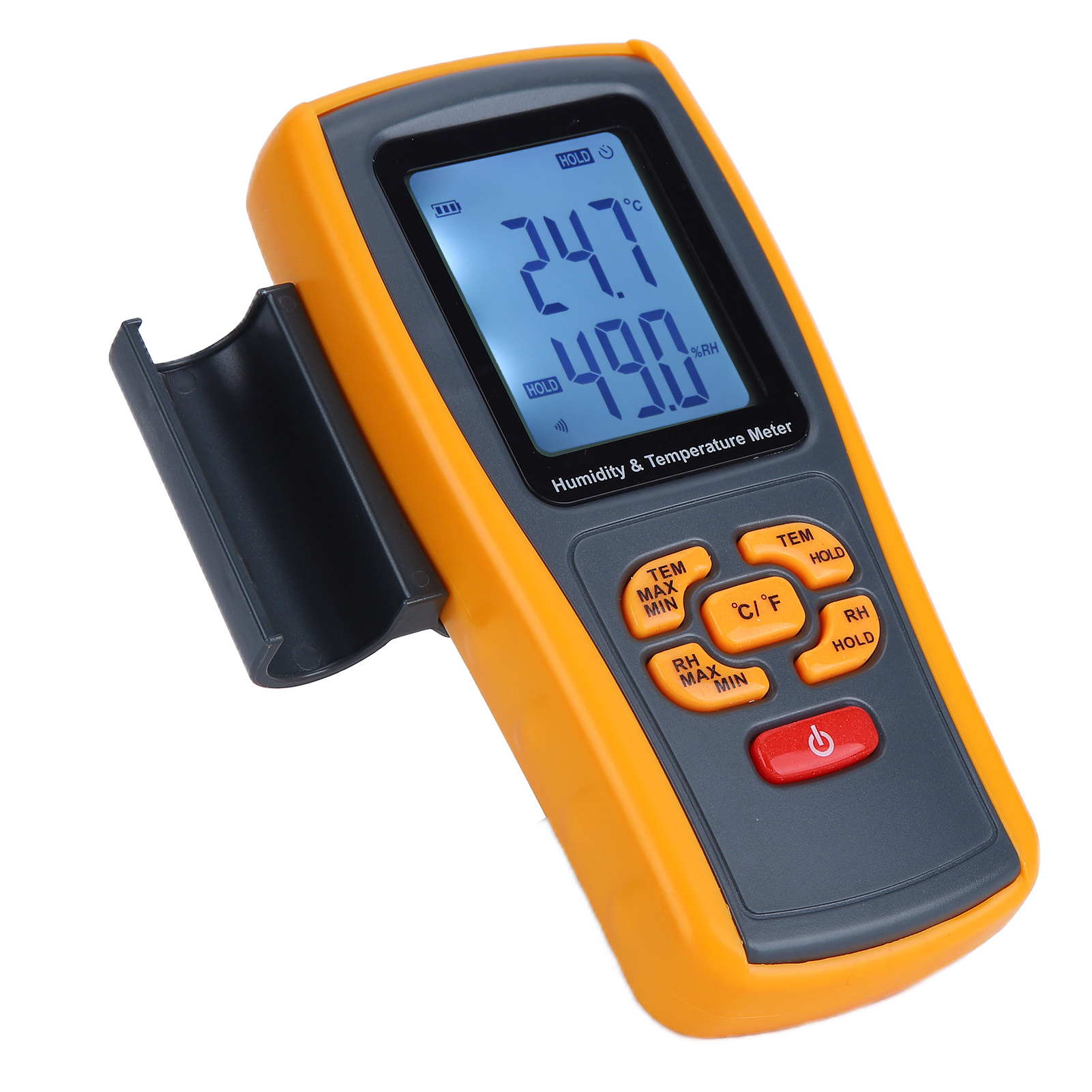 Tragbares Industrielles Elektronisches Thermometer Und Hygrometer, Kompatibel Mit Thermoelementthermometern Vom Typ K.