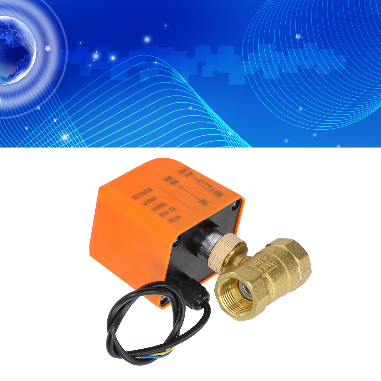 Dn20 Zweiwege-kugelhahn, Normalerweise Offen, Zweidraht-wechselstrom-220v-elektro-kugelhahn