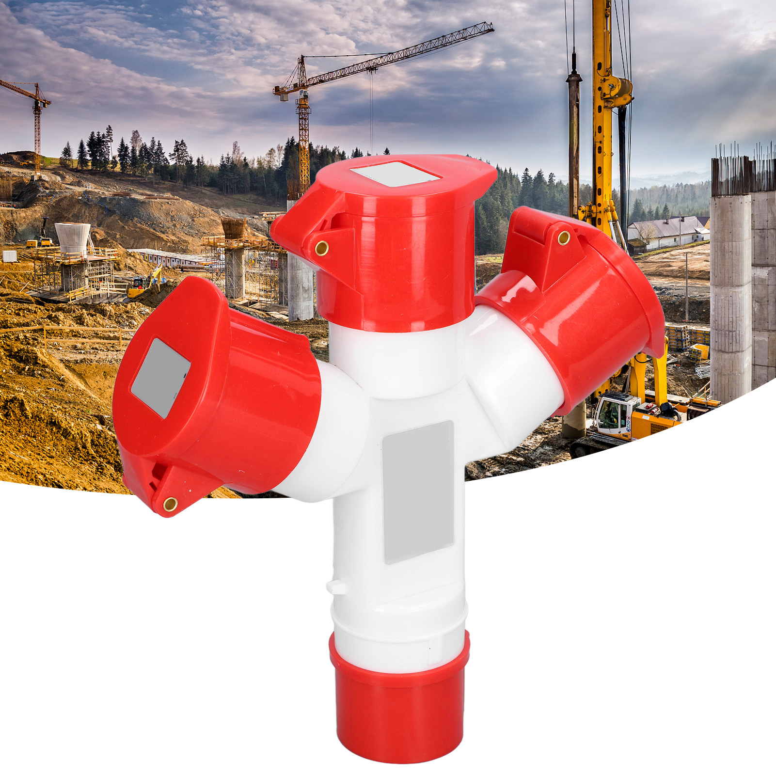 16a 3p/4p Ip44 Multifunktionale Industriesteckdose, 3-wege-stromverteiler Hr-1014