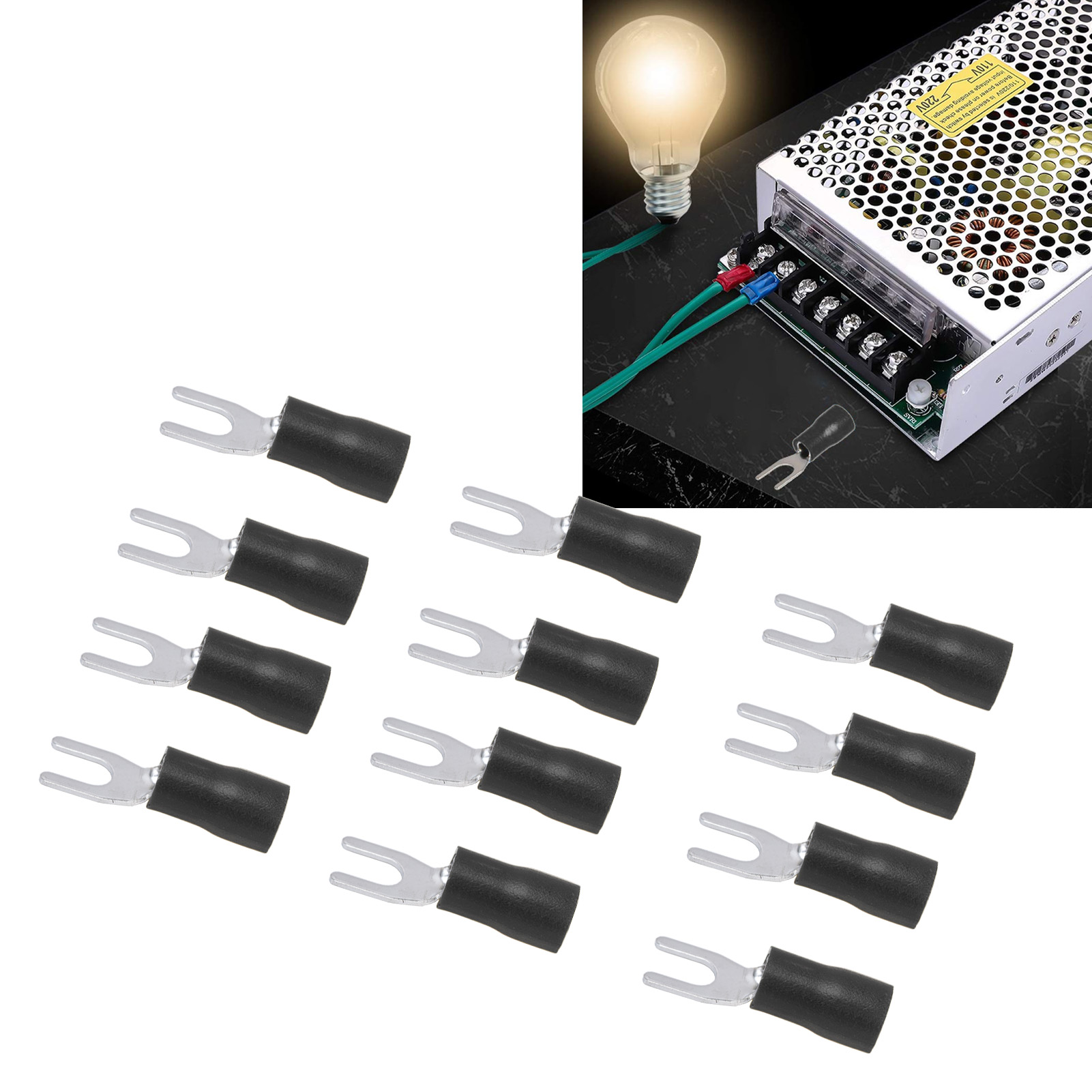 Verkauf Von Isolierten Kabelverbindern Vom Typ Abzweigklemme (22–16 Awg, 16–14 Awg Und 12–10 Awg), U-förmigen Kabelverbindern Und Crimp-kabelschuhen (sv2–4). (preis: 300)