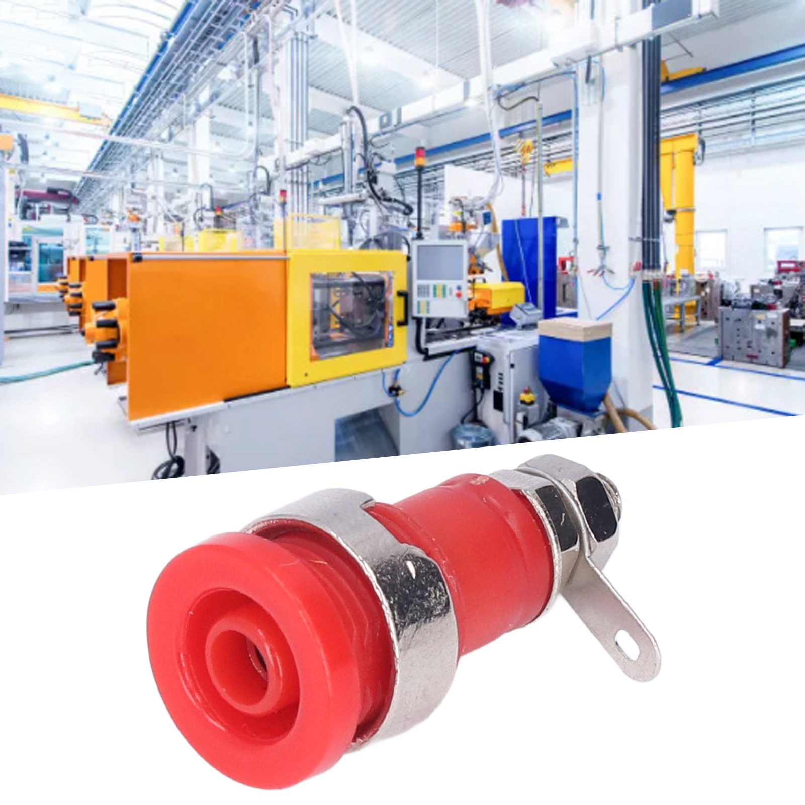 4-mm-bananenstecker Für Sicherheitsarmaturenbretter, Reine Kupferanschlüsse, Rot.