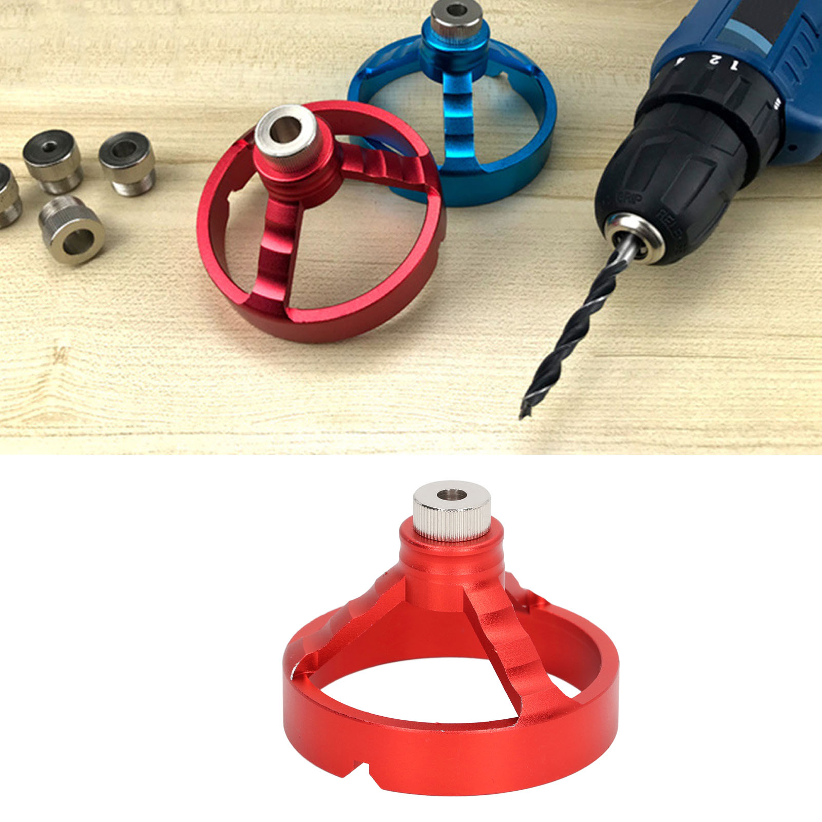Red Woodworking 3-in-1 Bohr- Und Positionierwerkzeug