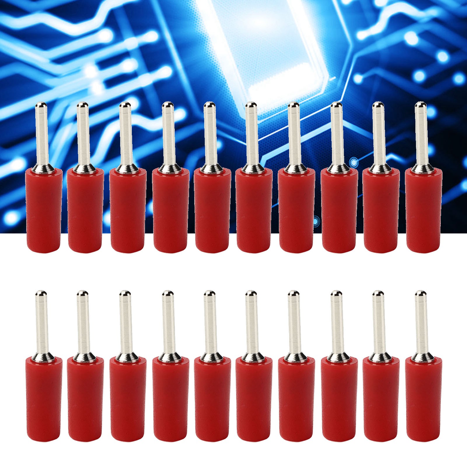 2 Mm Bananenstecker Aus Reinem, Vernickeltem Kupfer, 2 Mm Bananenstecker Mit Geradem Stift, Kompatibel Mit Dem Roten Innenfeder-panelstecker J.10001.