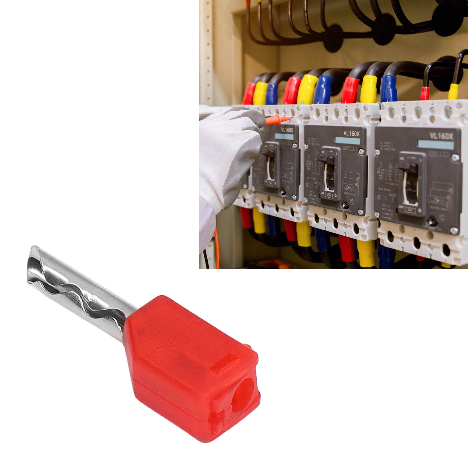 Zubehör Für Lehrmittel: 4 Mm Quadratischer Hohlbananenstecker, Rot Vernickelter Reinkupfer-anschlussstecker