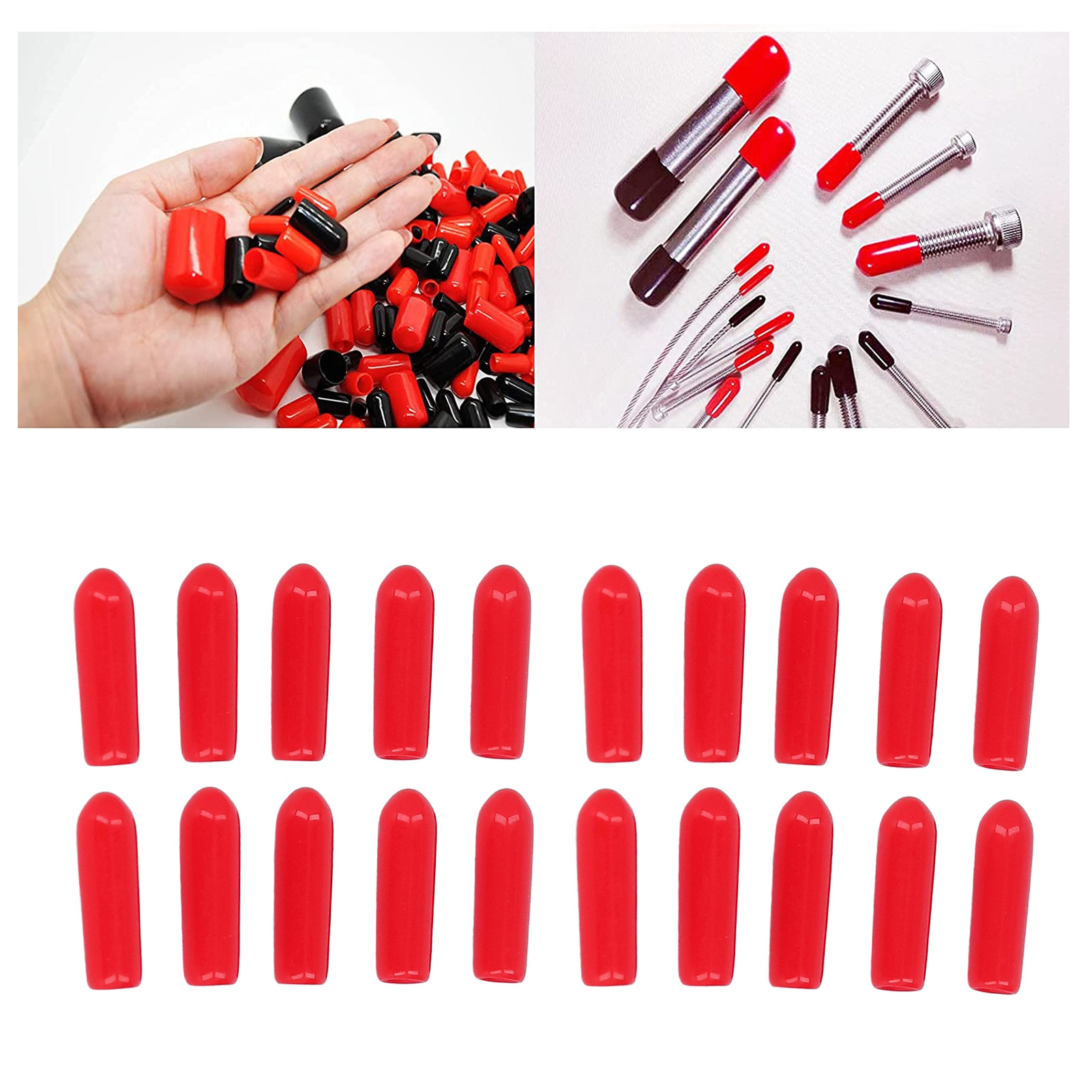 200 Schutzhüllen Aus Gummi Für Pvc-rohre Mit Außengewinde, 4 Mm Durchmesser