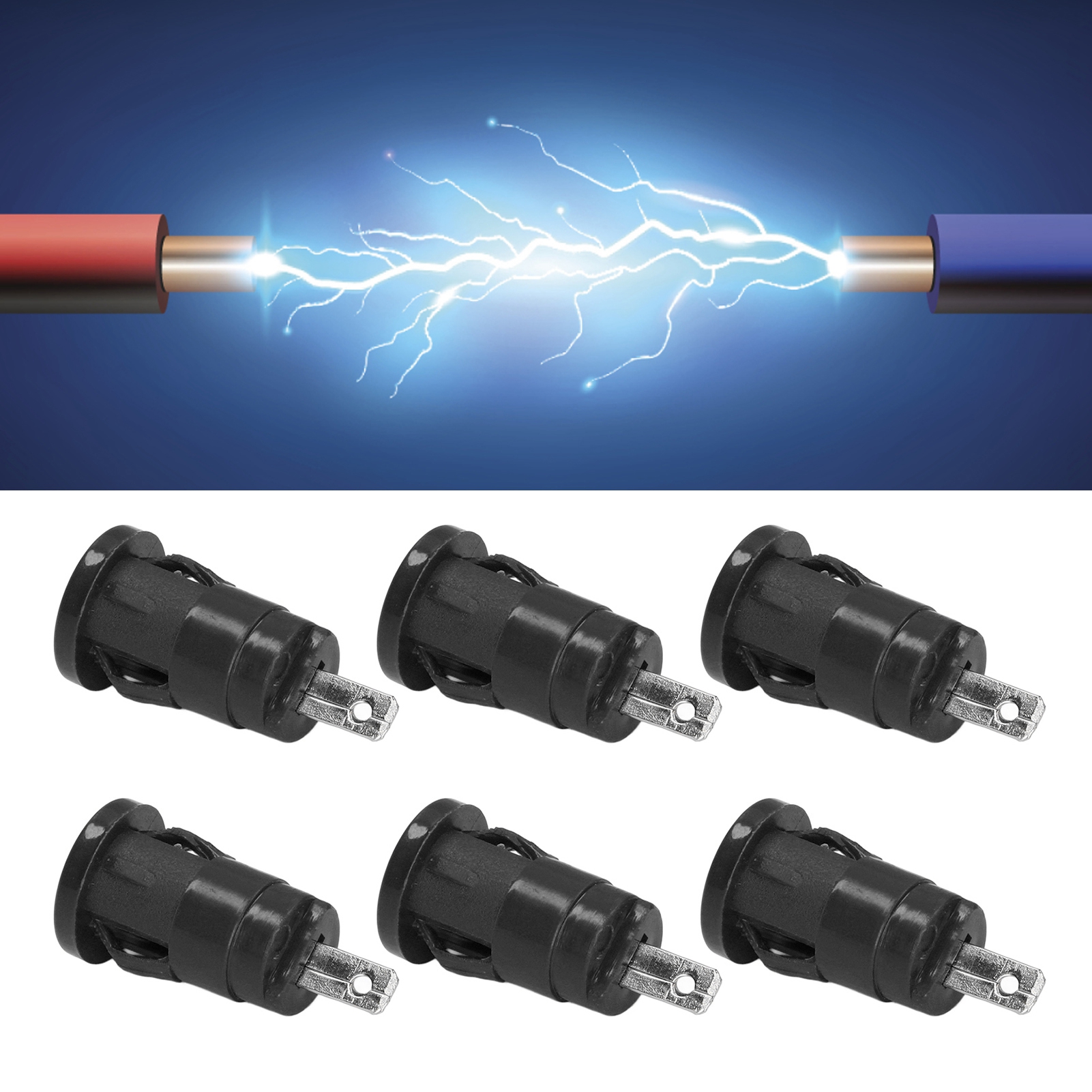 4 Mm Bananenstecker Mit Vernickelten Kupferanschlüssen, M4-schleifen-schutzerdungsanschluss, Kartenöffnung, M12-stecker, Schwarz.