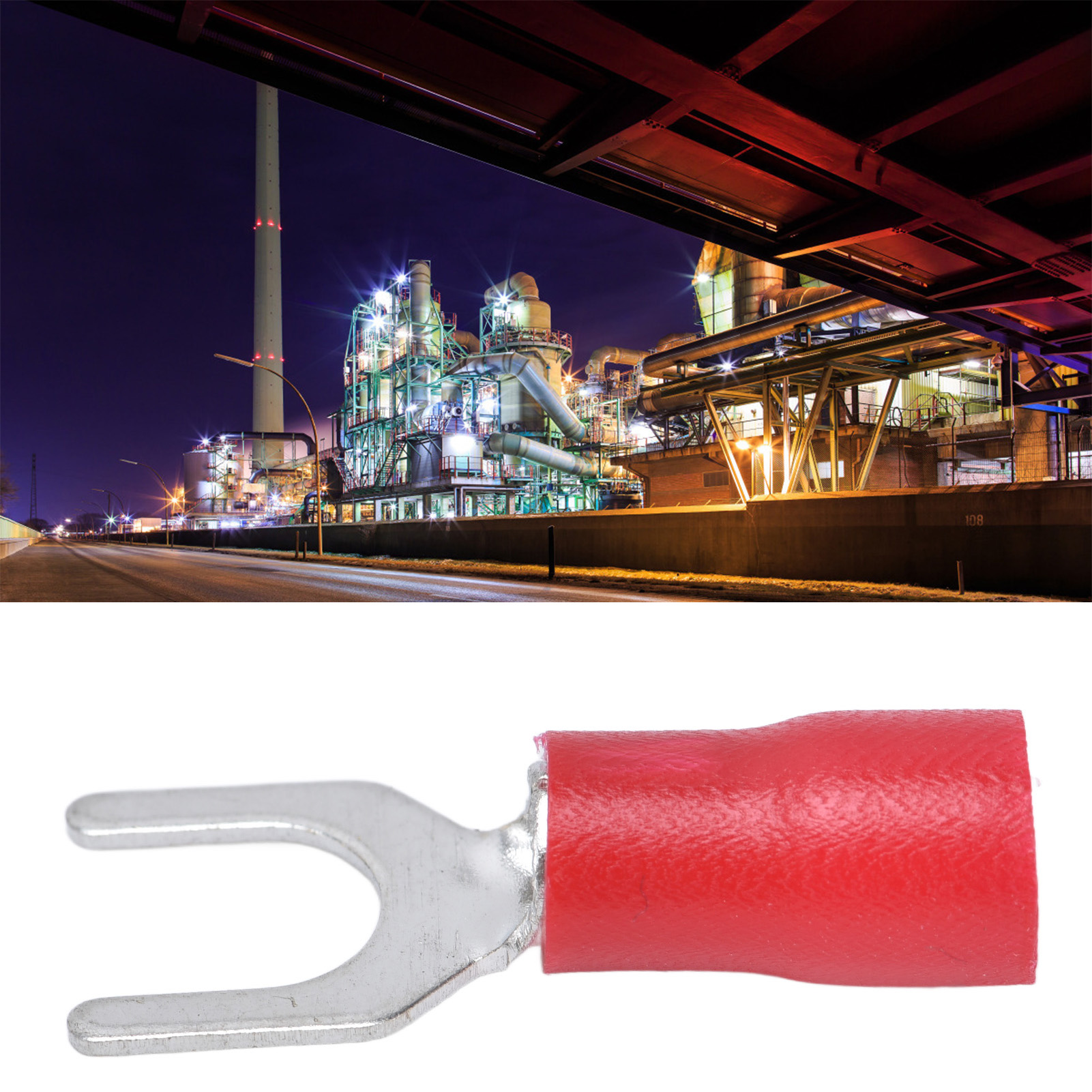 50 Einheiten Isolierter Abzweigklemmen-kabelverbinder Sv3.5-5/sv3.5-6, U-förmiger Kabelverbinder, Kabelcrimp-anschlussklemme, 14-12awg S V3.5-6.