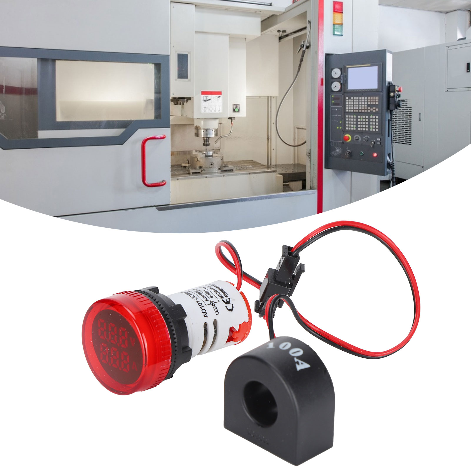 Universelle, Runde Doppelanzeigeleuchte Ad101-22vam, 60–500 V Ac, Rot