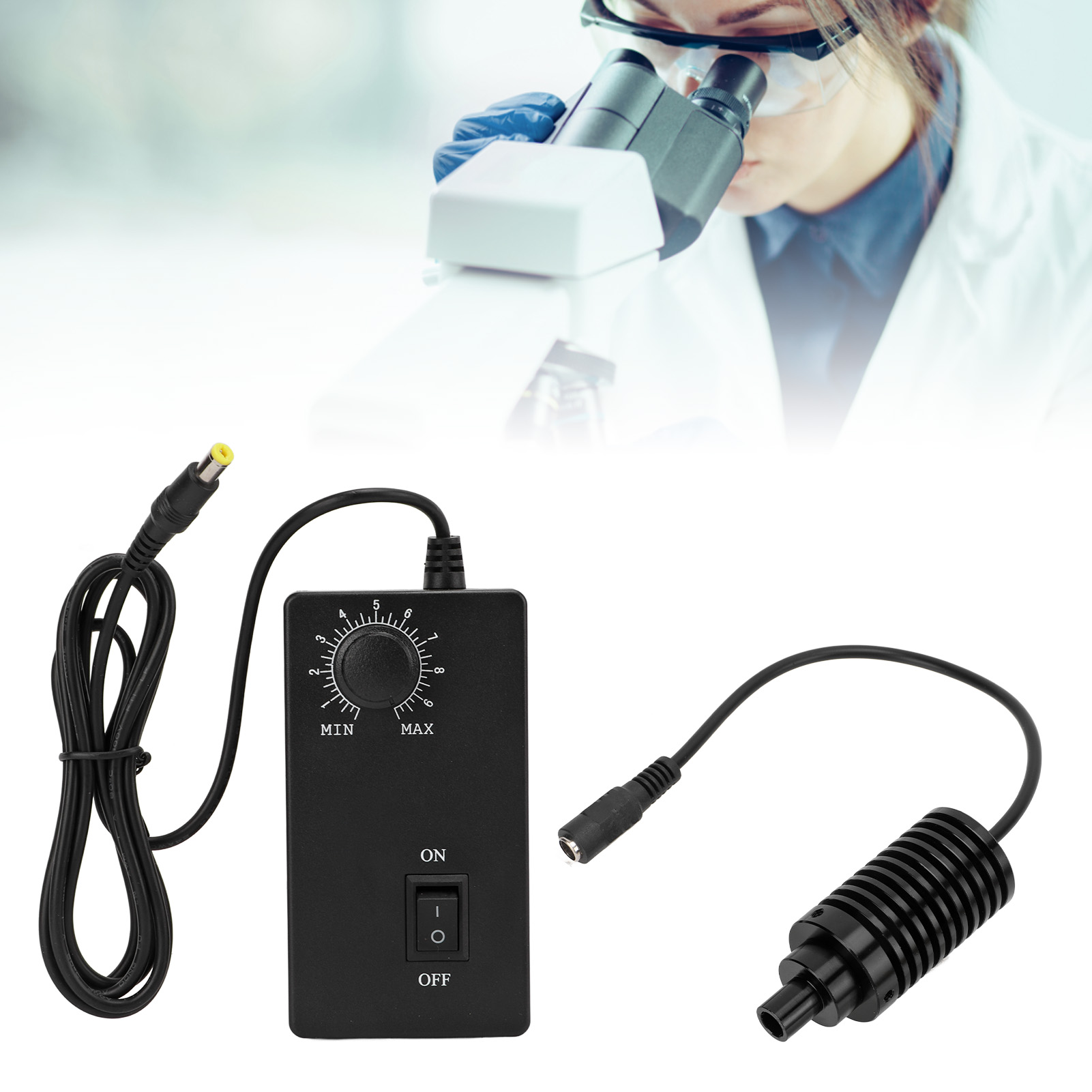 Led-scheinwerfer Für Mikroskope, Koaxiale Lichtquelle, Einstellbare Helligkeit, Ac100v-240v, Φ10mm, Europäisches Standardrot.