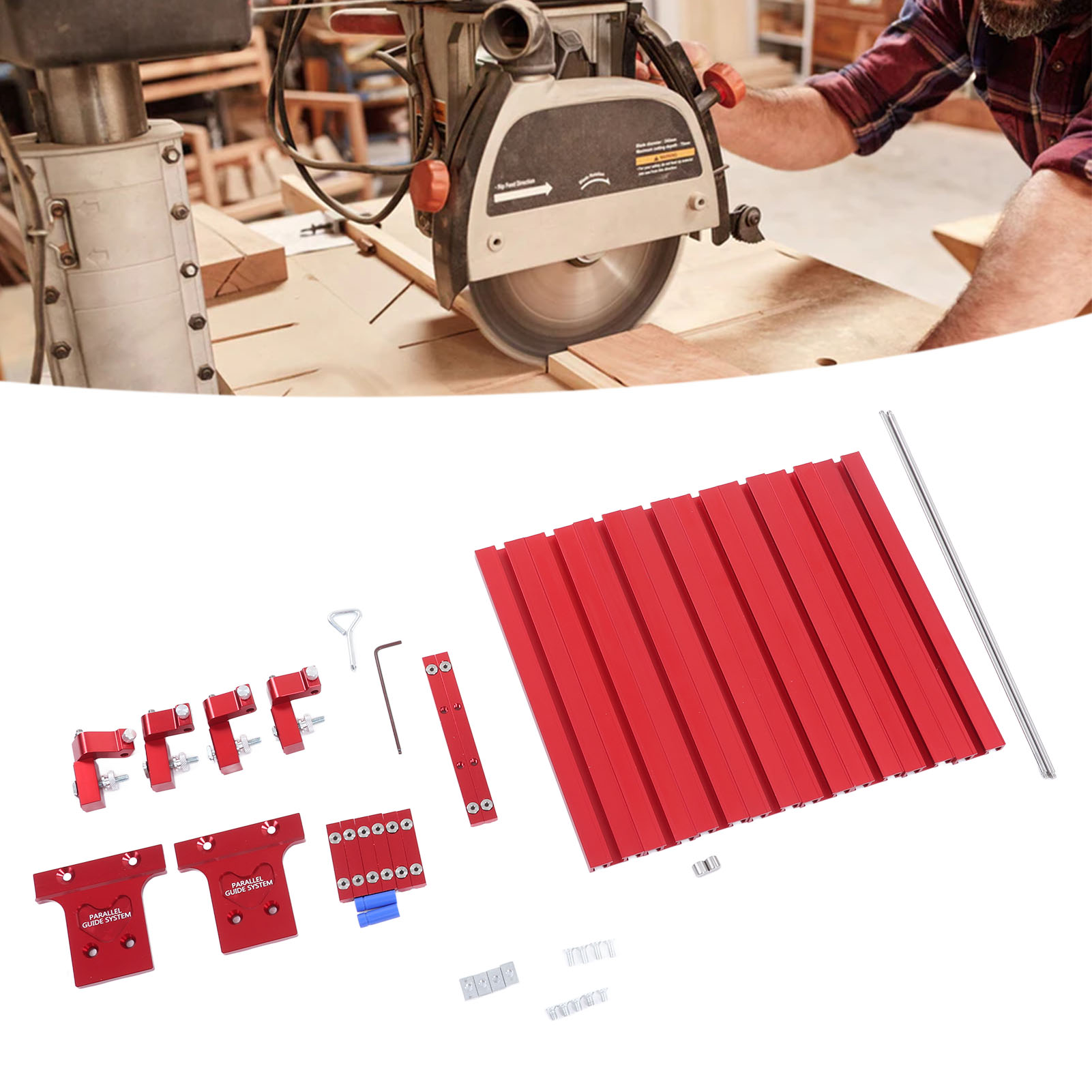 Elektrische Kreissäge Mit Parallelführungsschiene Für Holzbearbeitung, Graviermaschine, Elektrowerkzeuge, Brettöffnungshilfe