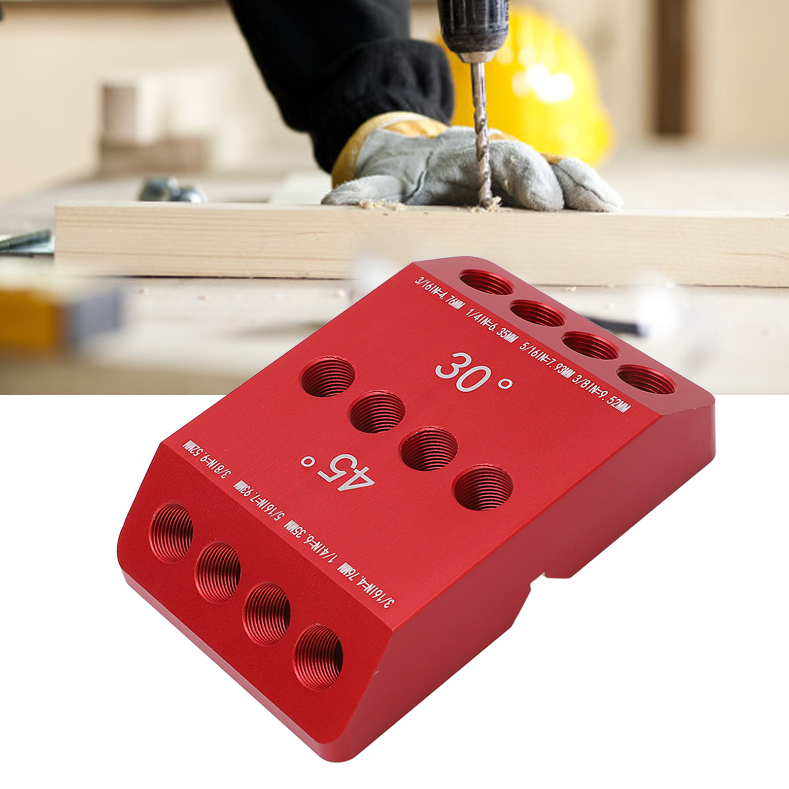 Mehrwinkel-lochstanze Und Positionierhilfe Für Die Holzbearbeitung 30°/45°/90°