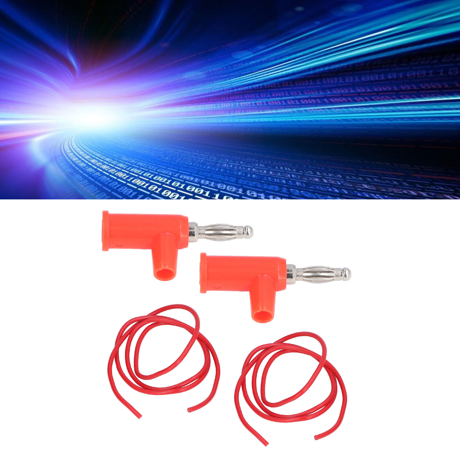 J.70008 4mm Bananenstecker Mit Pistolengriff, Messleitung, Verbinder, Klemme, 1 Mm², Verkauft In 10er-packungen (rot)