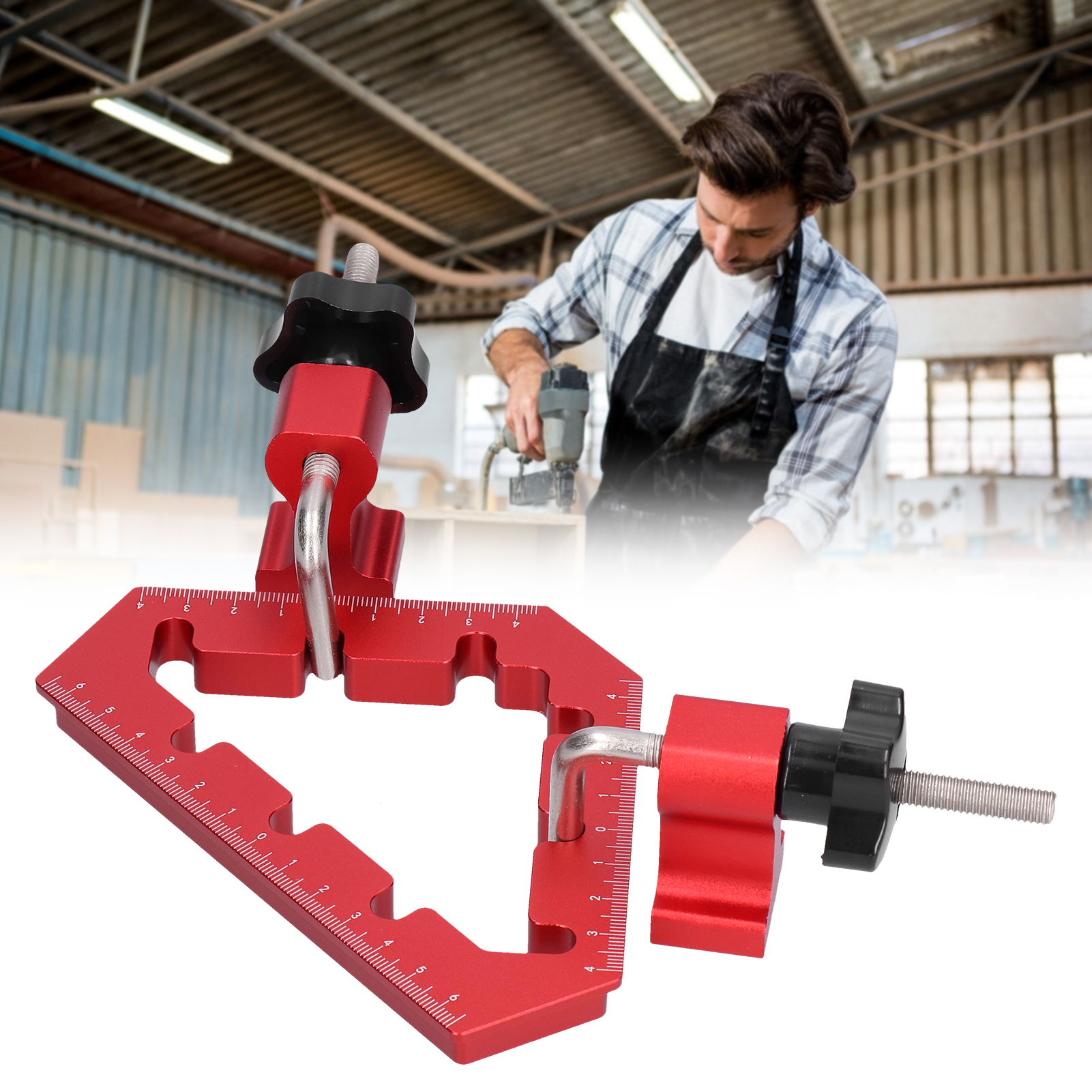 Winkelmesser Für Holzbearbeitung, 45°/90°-positionierblock, Spannwinkel, Holzbearbeitungswerkzeuge, Metrischer Höhenmesser Aus Aluminiumlegierung