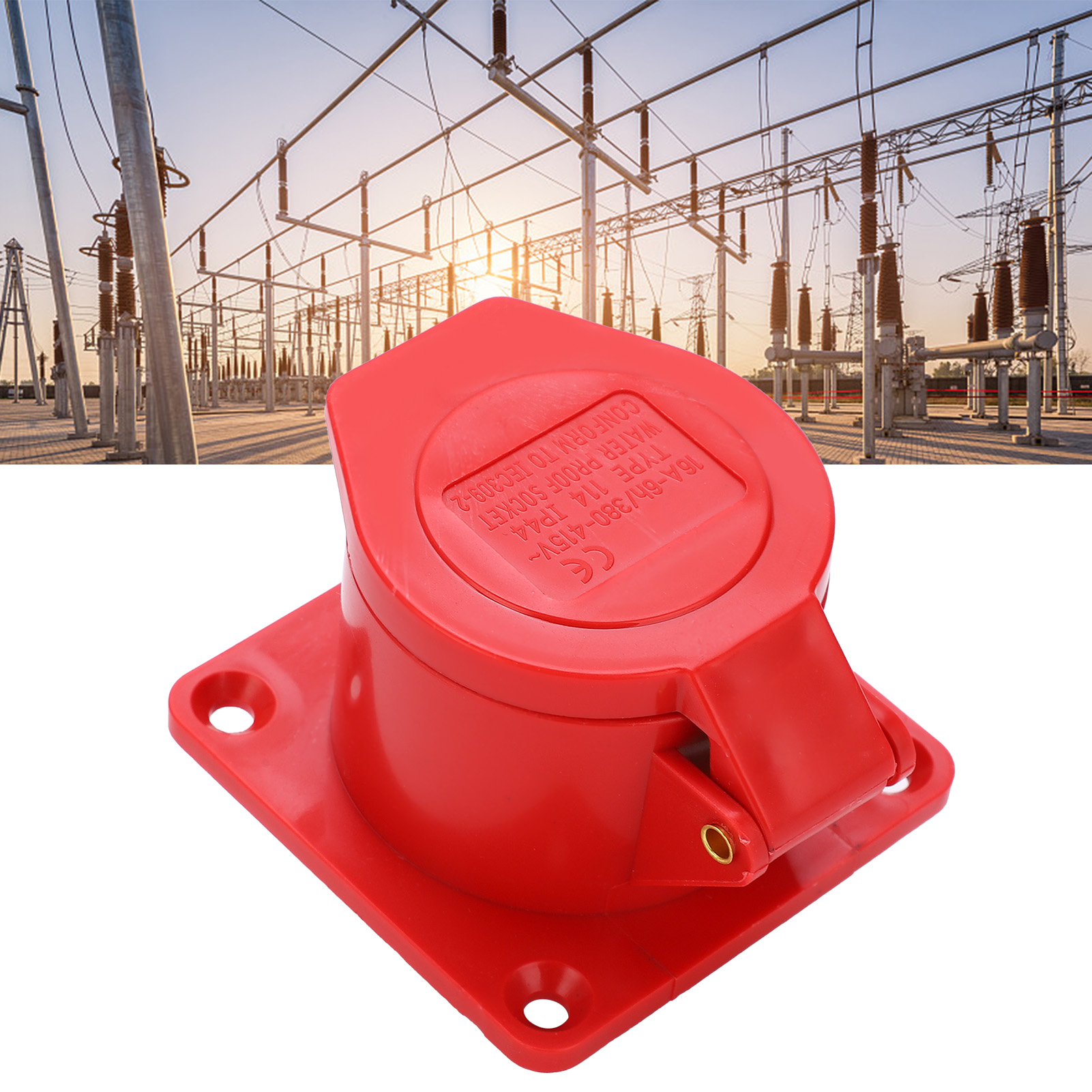 Versenkte Industrielle Drehstrom-4-polige 16-a-steckdose, Staubdicht, Explosionsgeschützt Und Wasserdicht, 380–415 V, 16 A