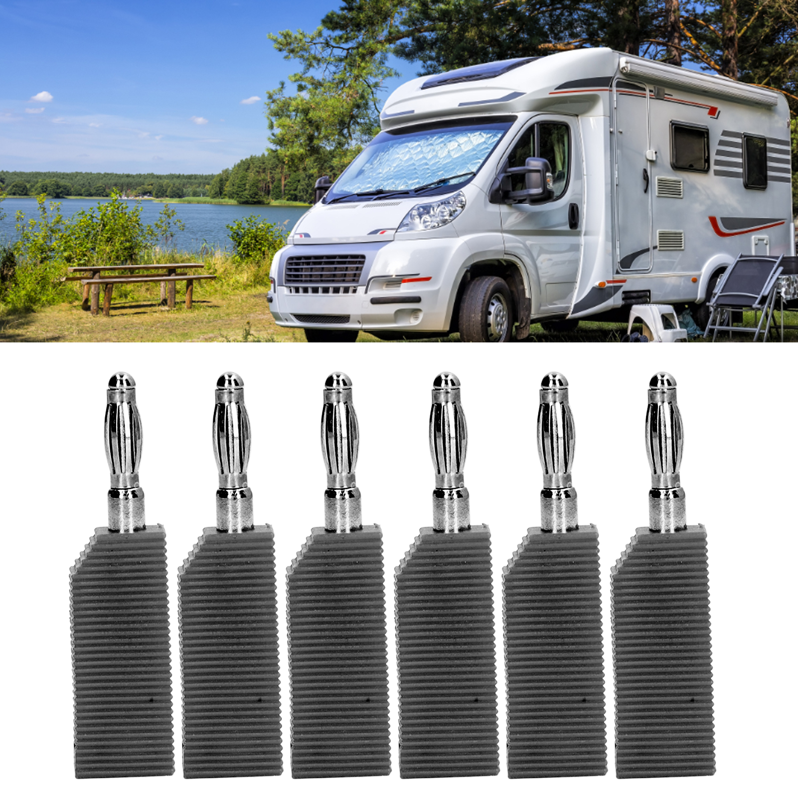 J.100304mm Integrierter, Hochwertiger, Laternenförmiger, Lötfreier Bananenstecker Aus Vollkupfer, 4 Mm Breite Steckerplatte, Verkauft In 10er-packungen, Schwarz.