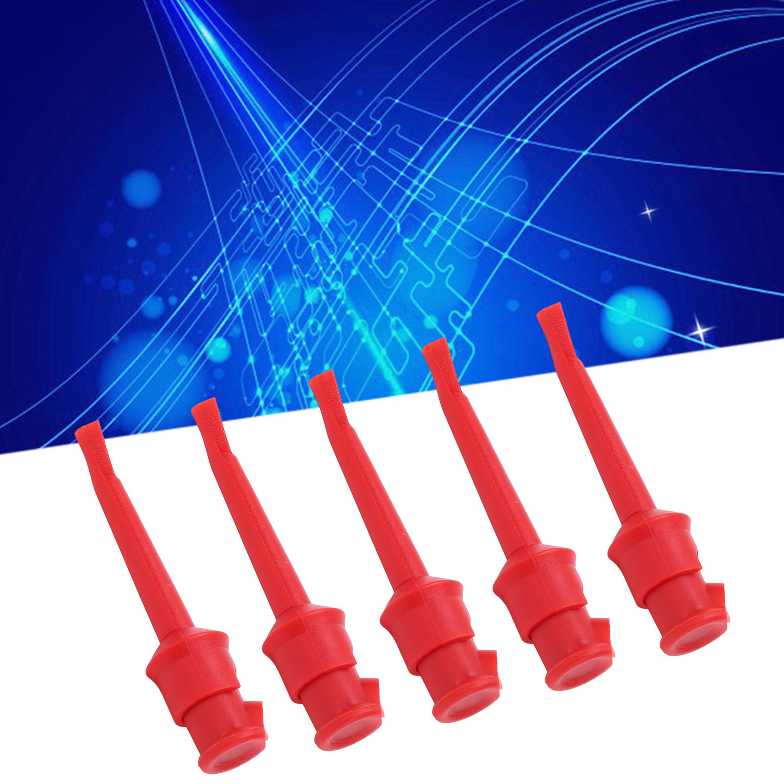 J.30007 Prüfhaken, Geschweißter Prüfhaken, Nylon/kupfer, Schnellprüfclip, Prüfhaken, Einfacher Prüfhaken, Rot.