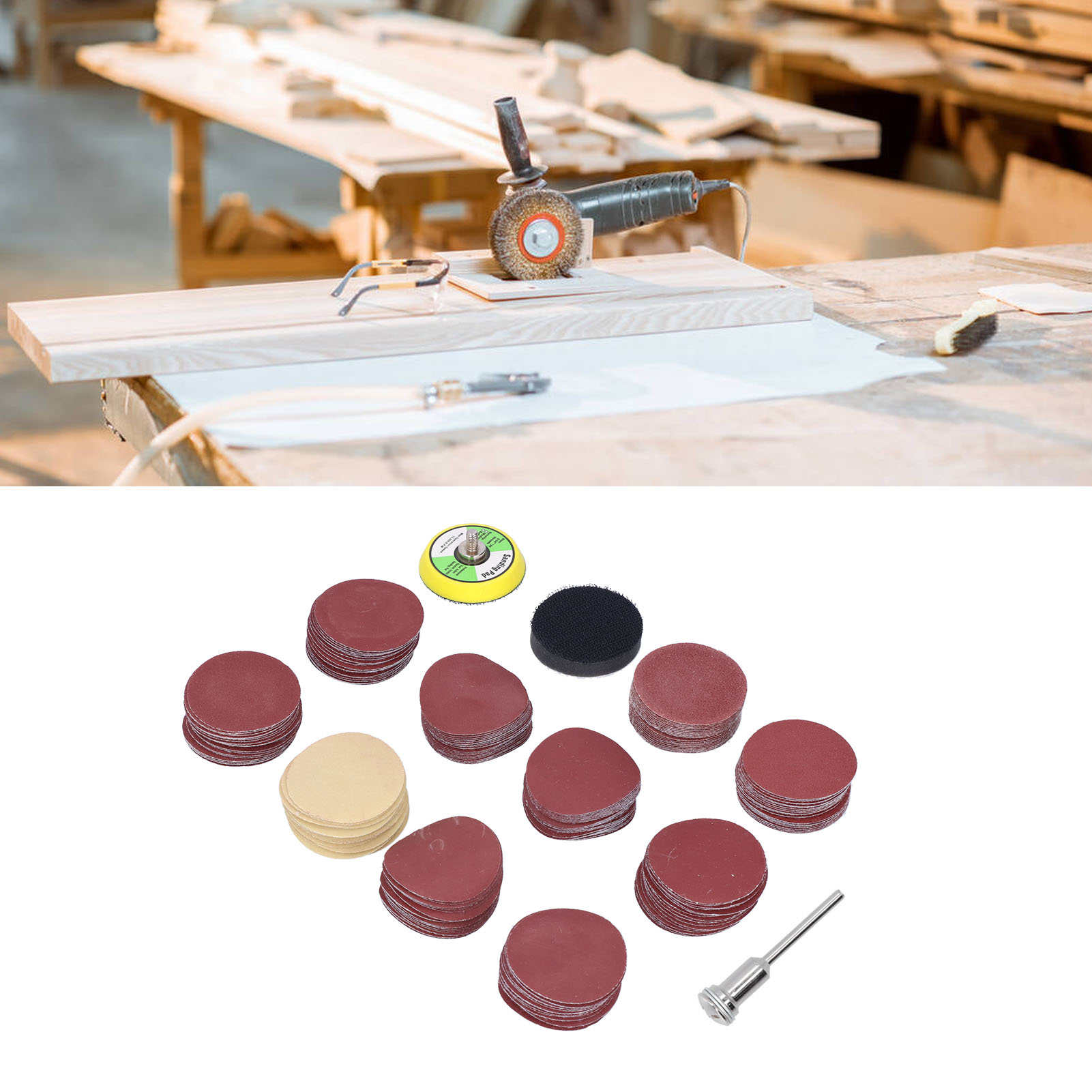 Dm05601280 203-teiliges Set Inklusive Beflocktem Schleifpapier, Schleif- Und Polierpads Sowie Polierwerkzeugen