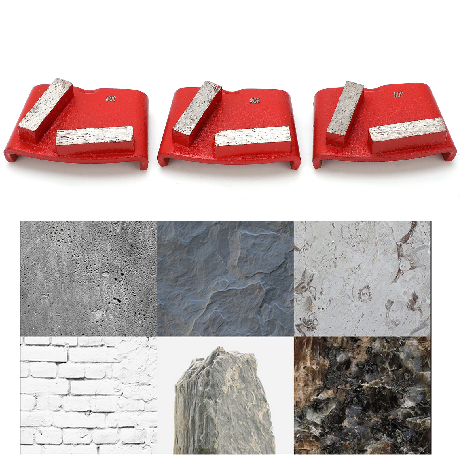 Diamantschleifblöcke Für Beton, Rot Nr. 30