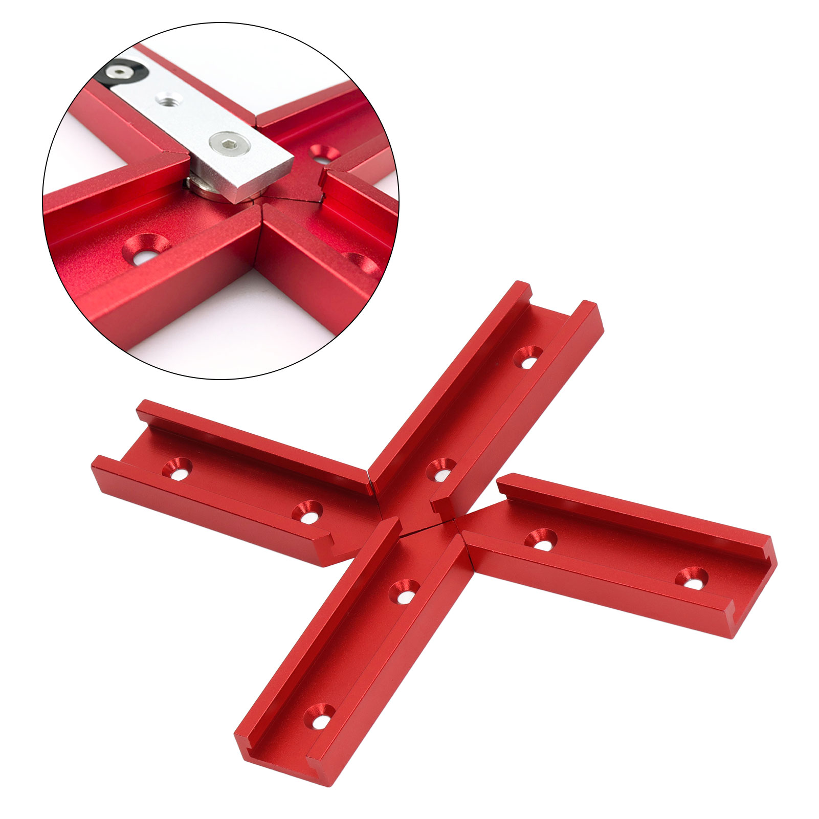 100 Mm T-nut-verbinder, Universell Für Die Holzbearbeitung, Typ 30 Kreuznut, Rot.