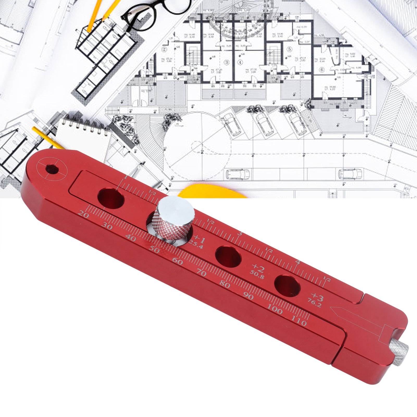 Zimmermannszirkel Aus Aluminiumlegierung, Geeignet Für Technisches Dekorationsdesign Und Industrielles Zeichnen, Verstellbares Kreisziehwerkzeug, Imperiale Einheit.