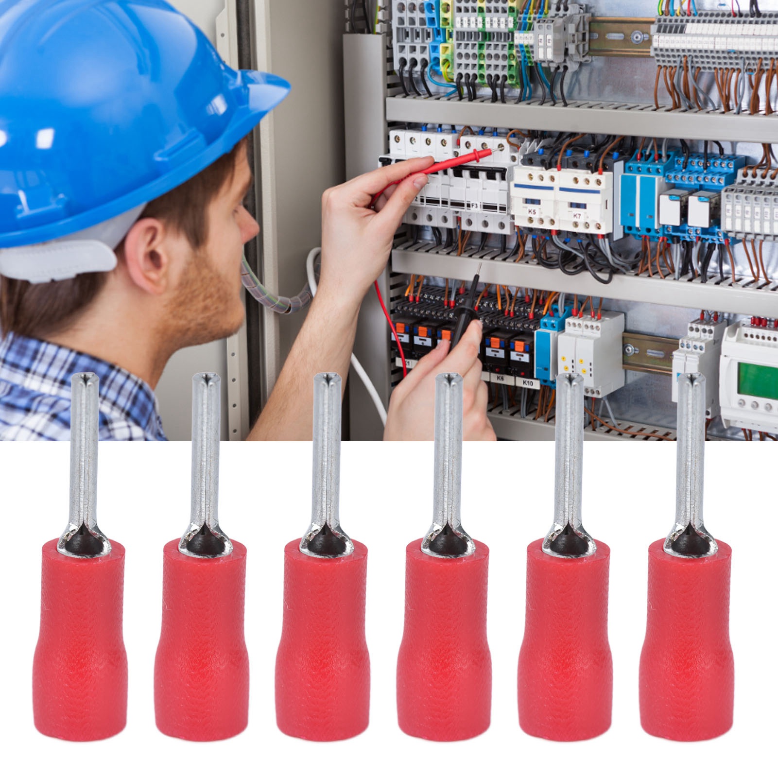 Crimpverbinder Mit Klemme Für Ptv1.25-10 22-16 Awg-drähte, Preis Pro Einheit: 100 Stück.