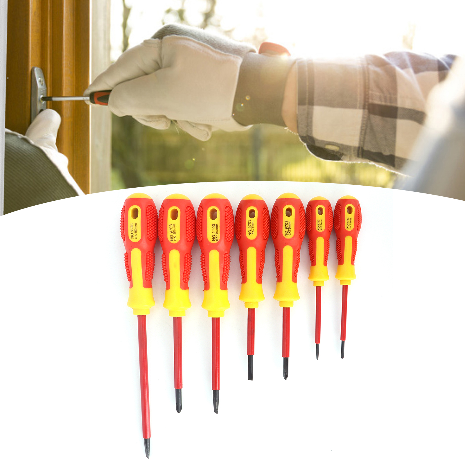 21801 Isolierter Schraubendrehersatz - Schraubendreher Für Sanitär- Und Elektroinstallationen