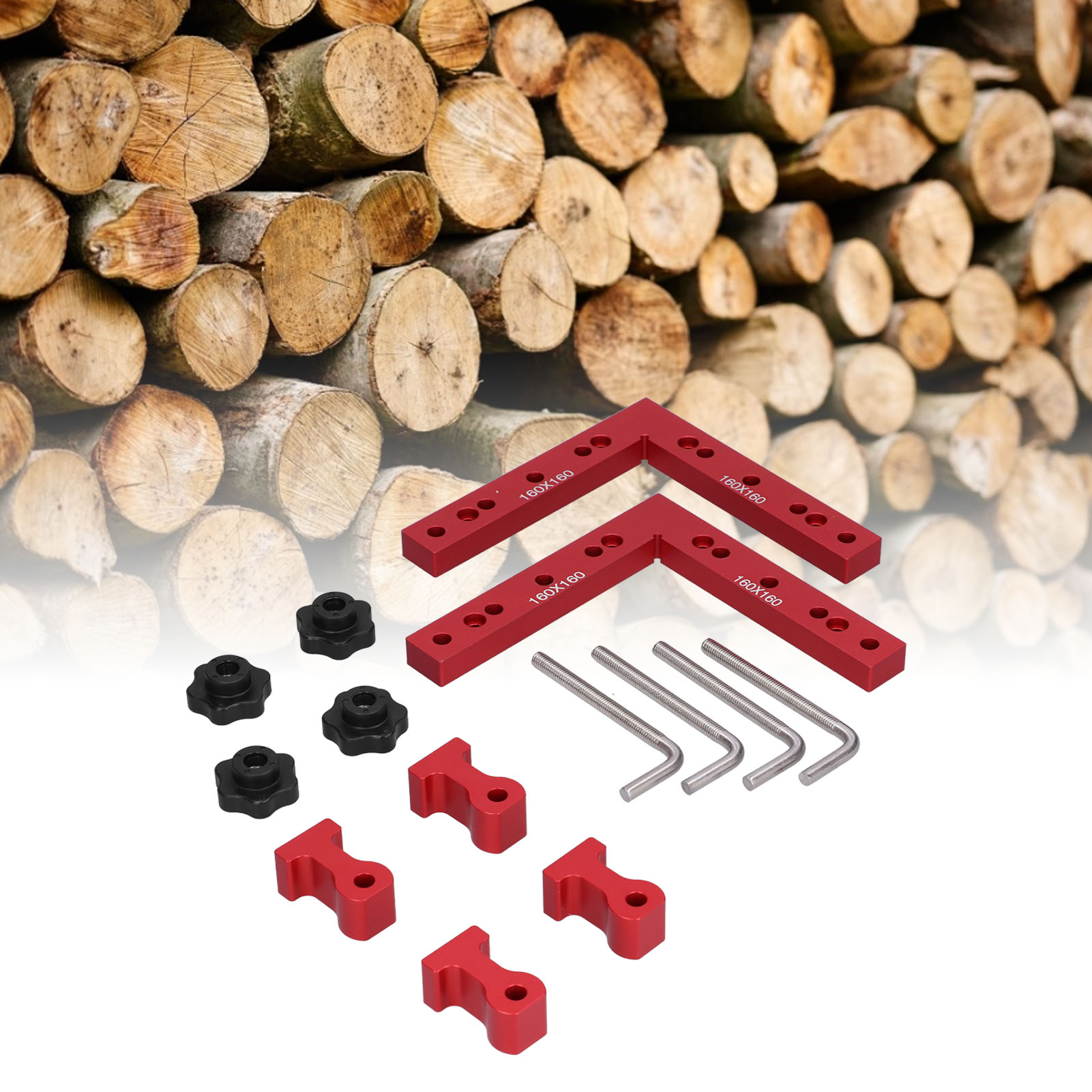 90-grad-winkellineal Für Die Holzbearbeitung 160 X 160 Mm, Plattenbefestigungsklemme, Winkelpositionierungslineal Aus Aluminiumlegierung, Positionierklemme Für Die Holzbearbeitung.
