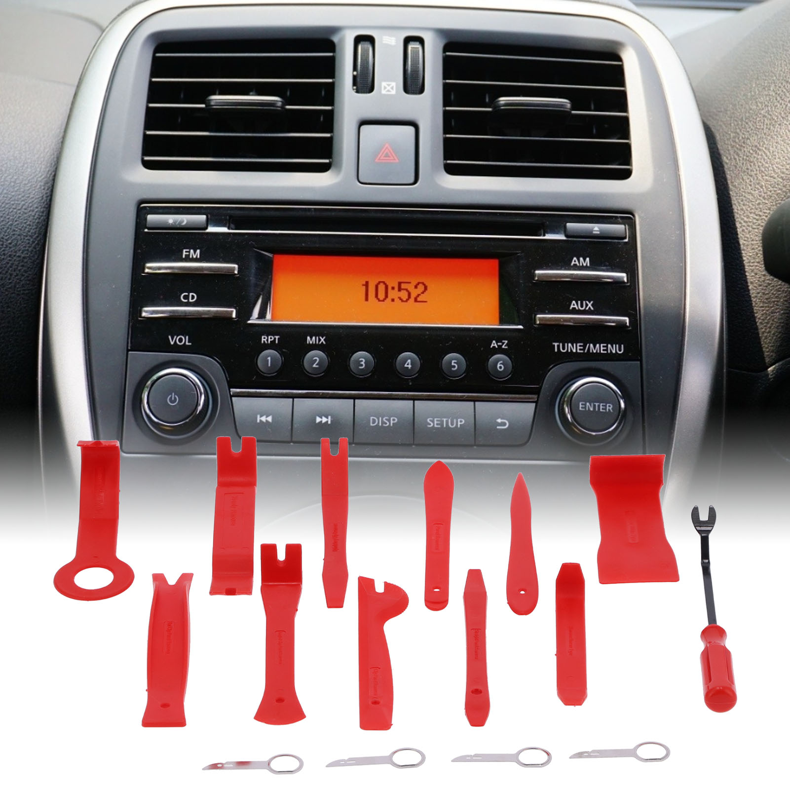Audio-reparatur-werkzeugset, 16-teiliges Demontage-werkzeugset, Rot.